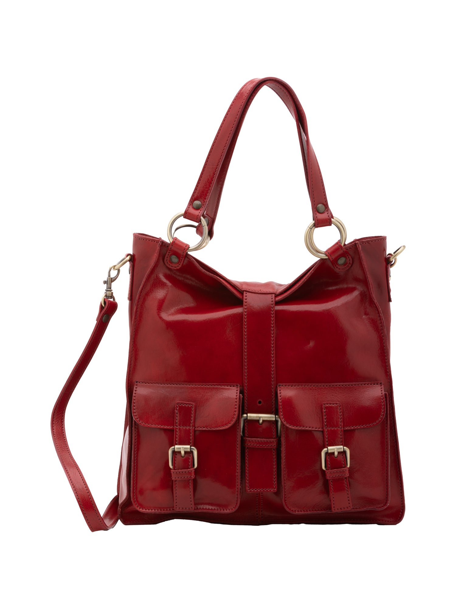 Shoulder Bag I Fratelli Women Genuine leather -Rosso Rosso