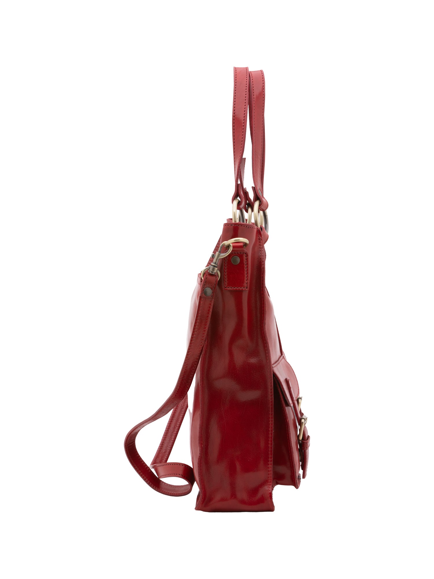 Shoulder Bag I Fratelli Women Genuine leather -Rosso Rosso