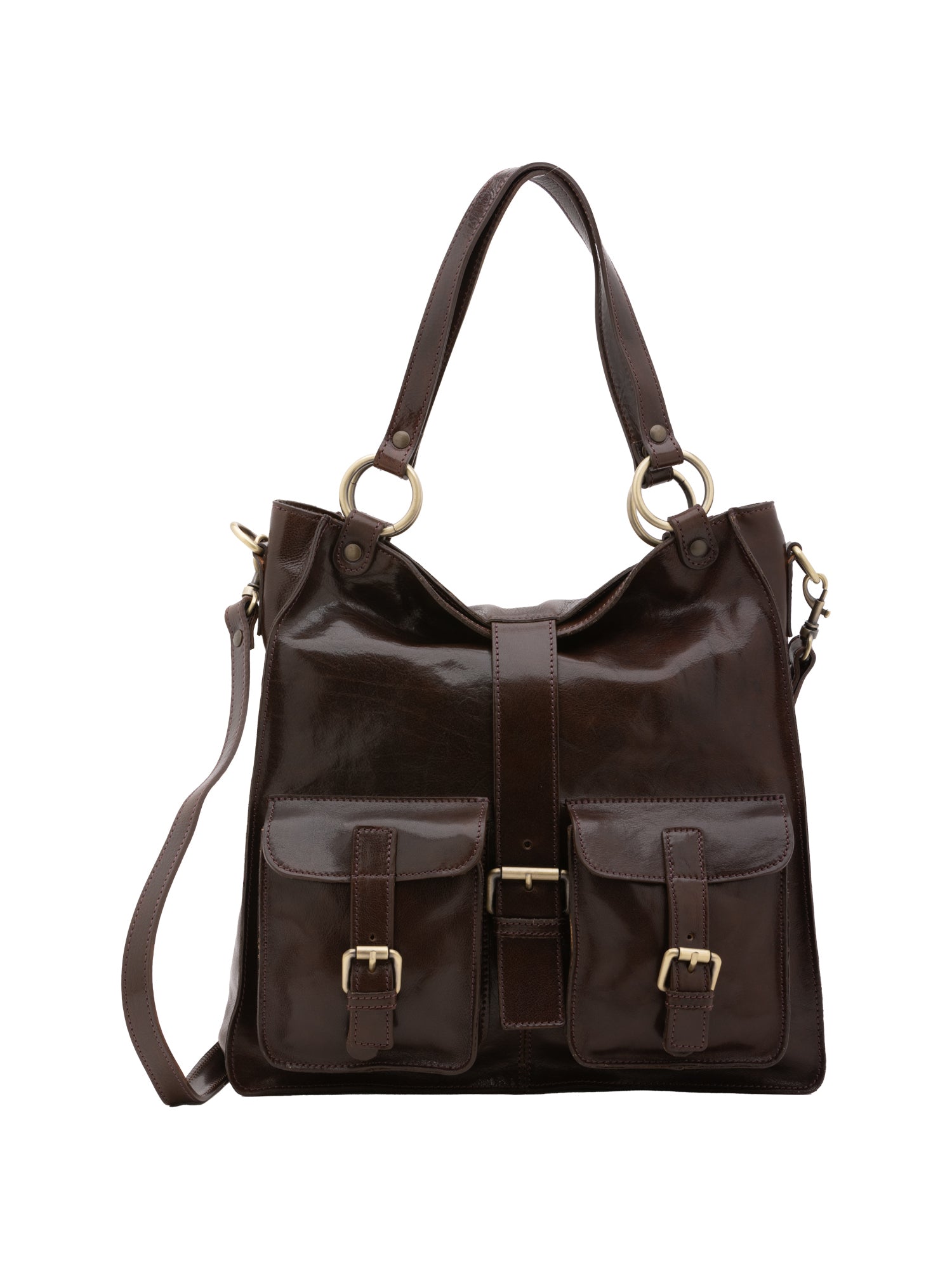 Shoulder Bag I Fratelli Women Genuine leather -Rosso Testa di moro