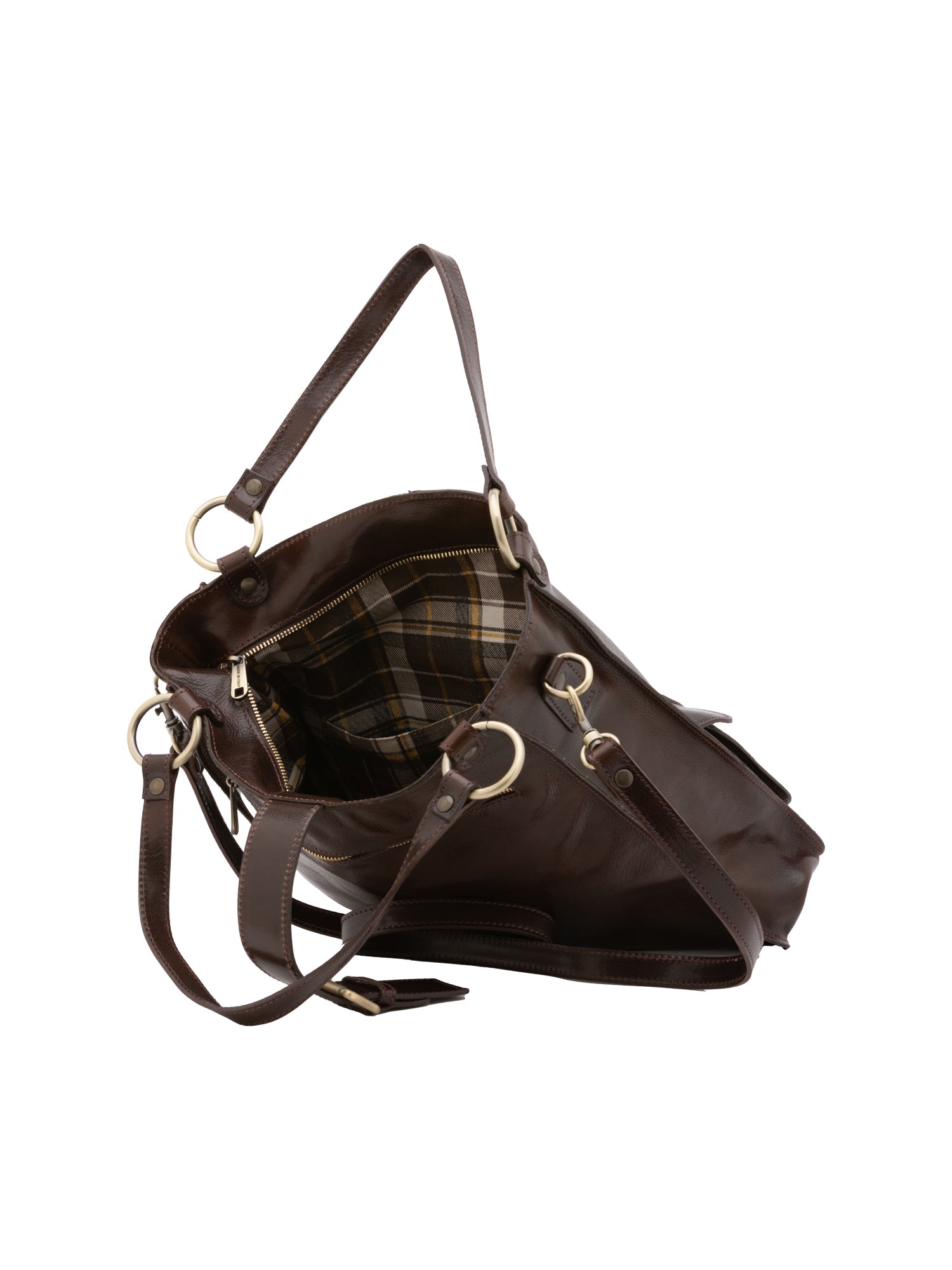 Shoulder Bag I Fratelli Women Genuine leather -Rosso Testa di moro