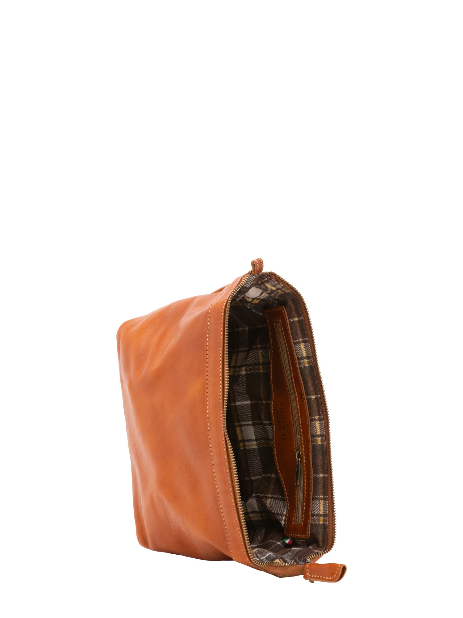 Clutch Bag I Fratelli Unisex Genuine leather -Rosso Cognac