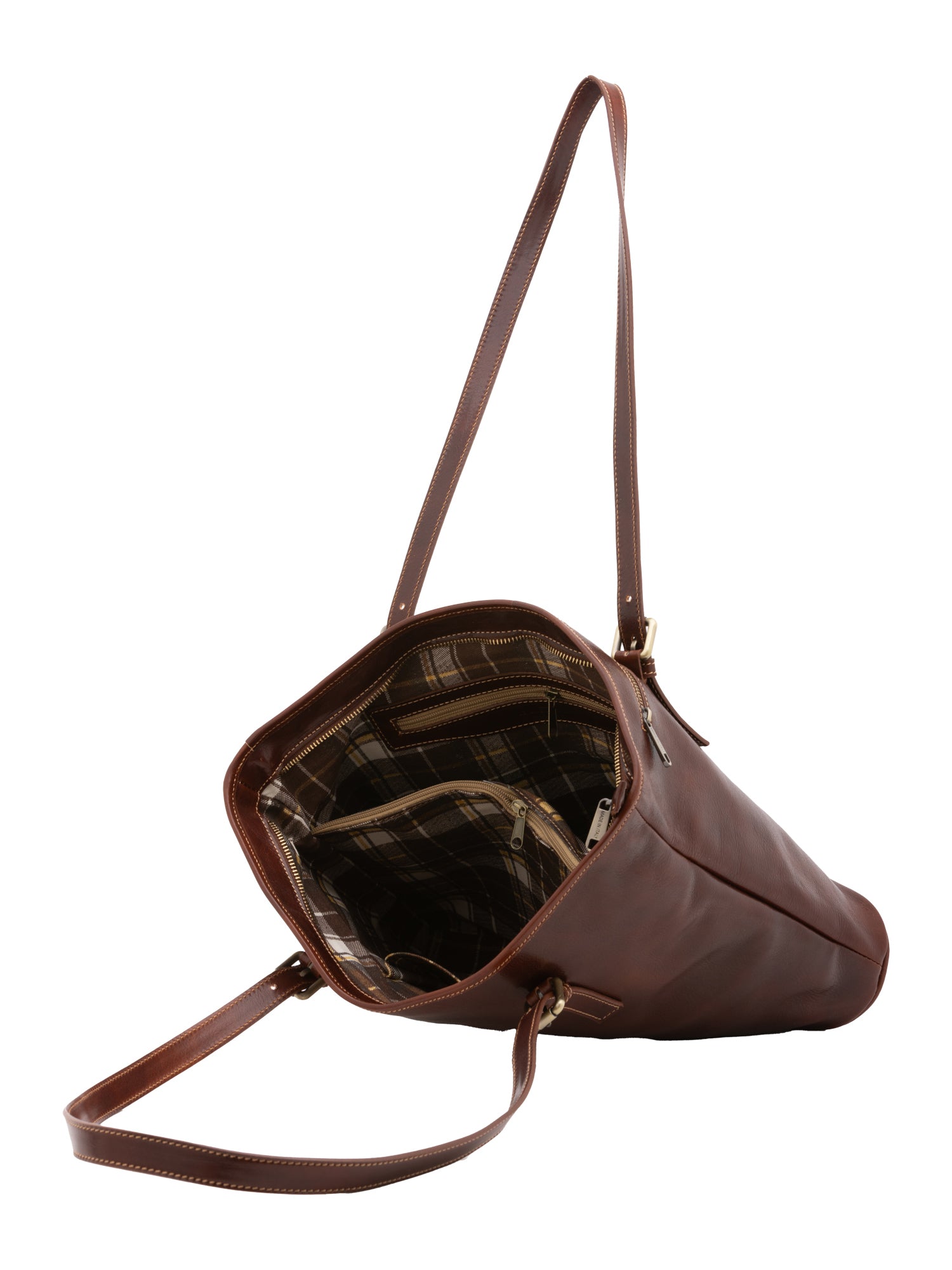 Shoulder Bag I Fratelli Women Genuine leather -Marrone Marrone