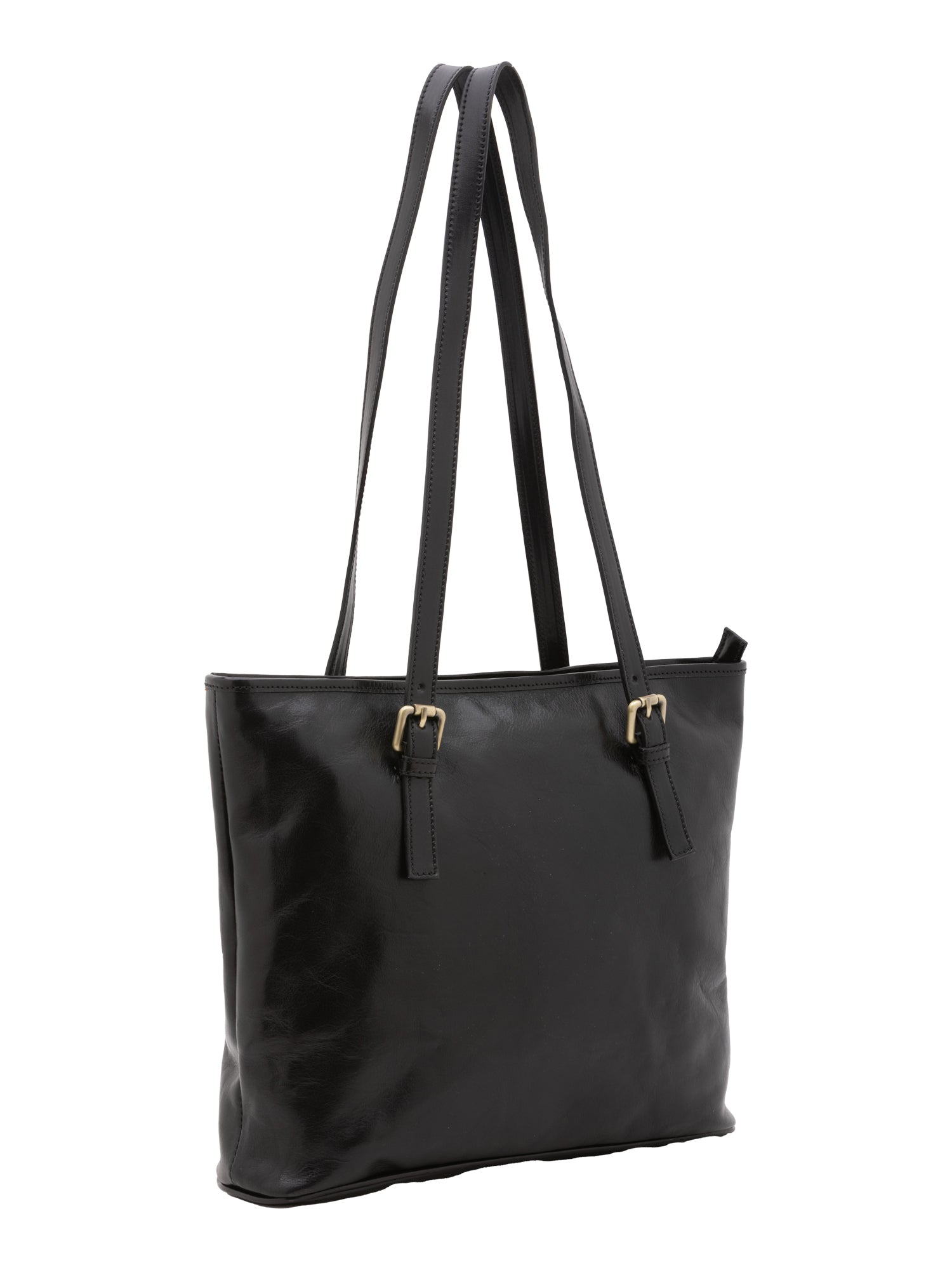 Shoulder Bag I Fratelli Women Genuine leather -Marrone Nero