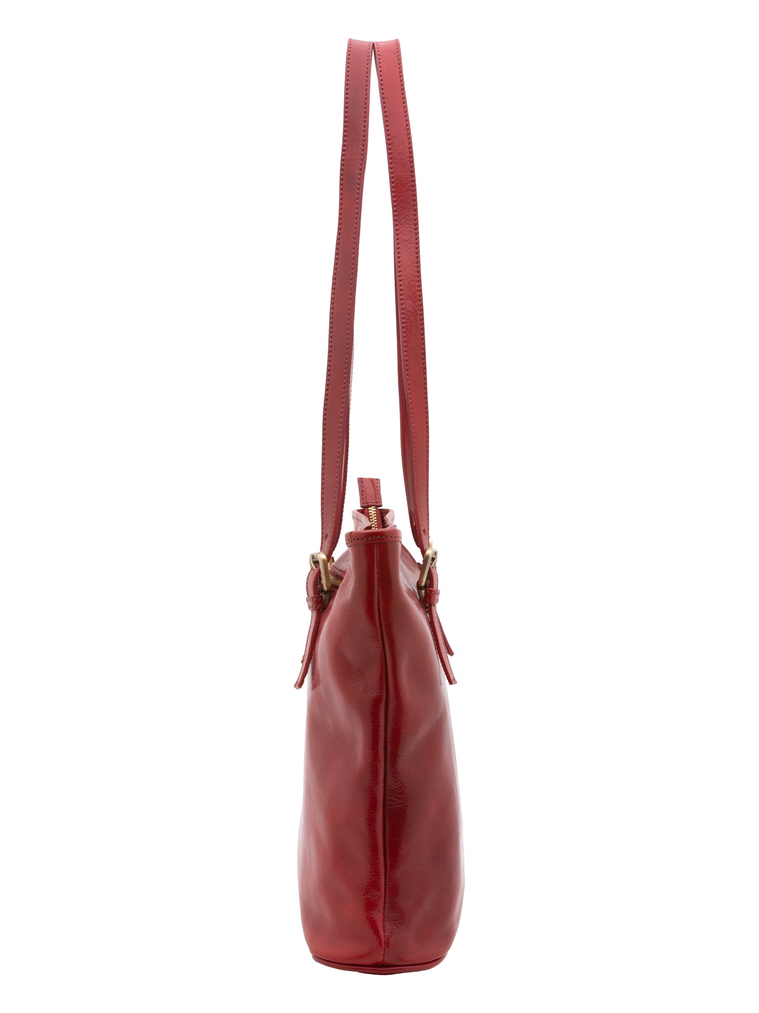 Shoulder Bag I Fratelli Women Genuine leather -Marrone Rosso