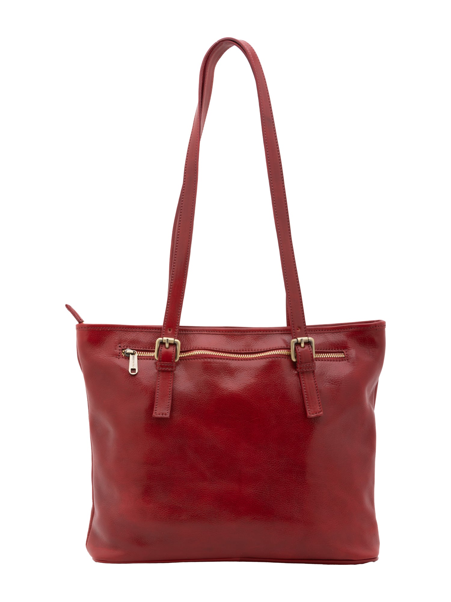 Shoulder Bag I Fratelli Women Genuine leather -Marrone Rosso