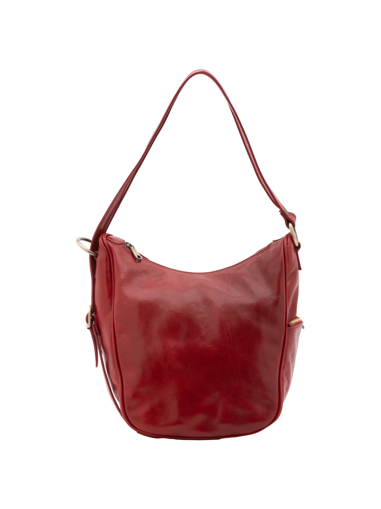 Shoulder Bag I Fratelli Women Genuine leather -Cognac Rosso