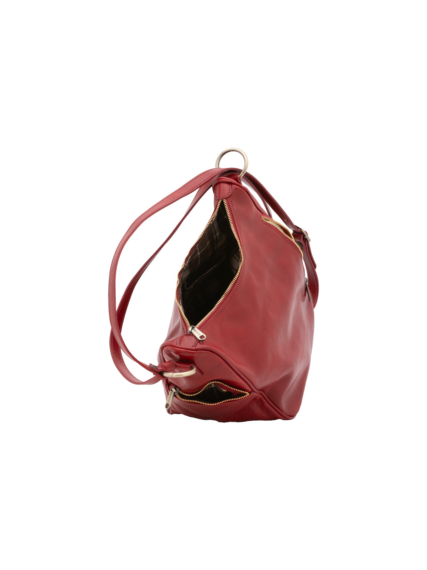 Shoulder Bag I Fratelli Women Genuine leather -Cognac Rosso