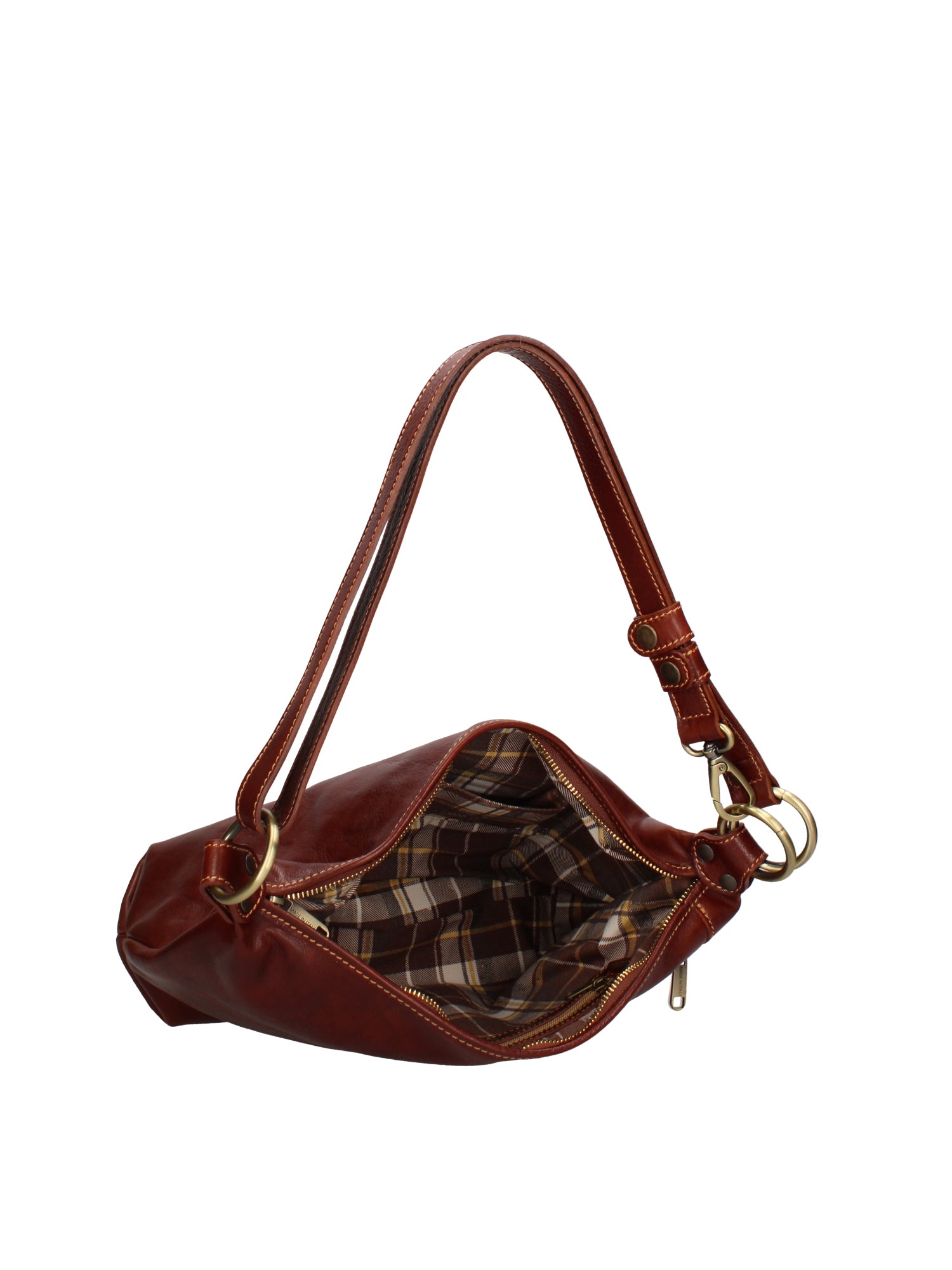 Shoulder Bag I Fratelli Women Genuine leather -Cognac Marrone