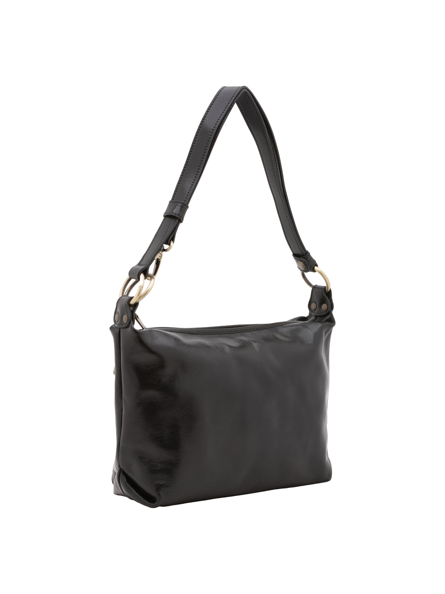 Shoulder Bag I Fratelli Women Genuine leather -Cognac Nero