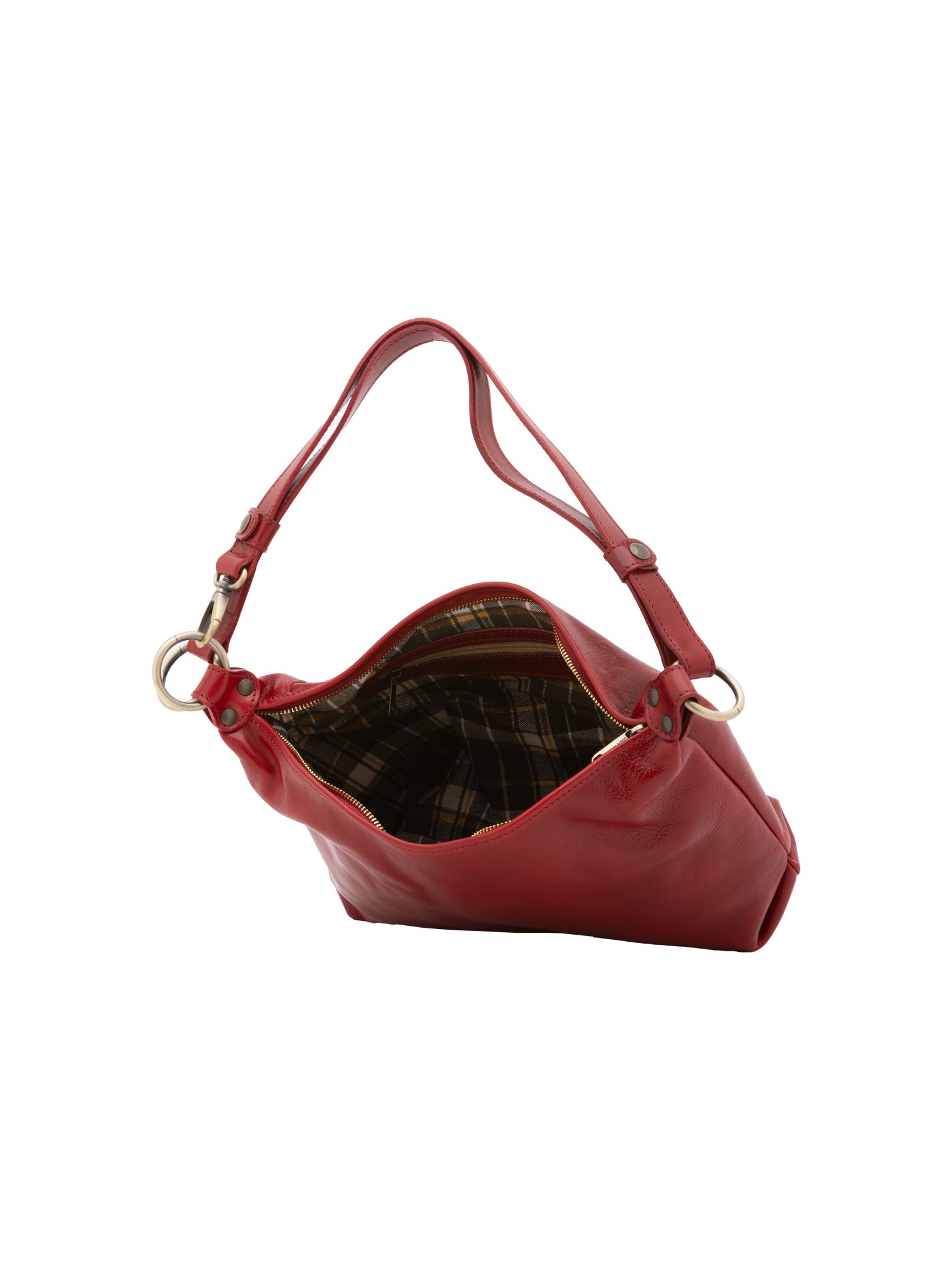 Shoulder Bag I Fratelli Women Genuine leather -Cognac Rosso