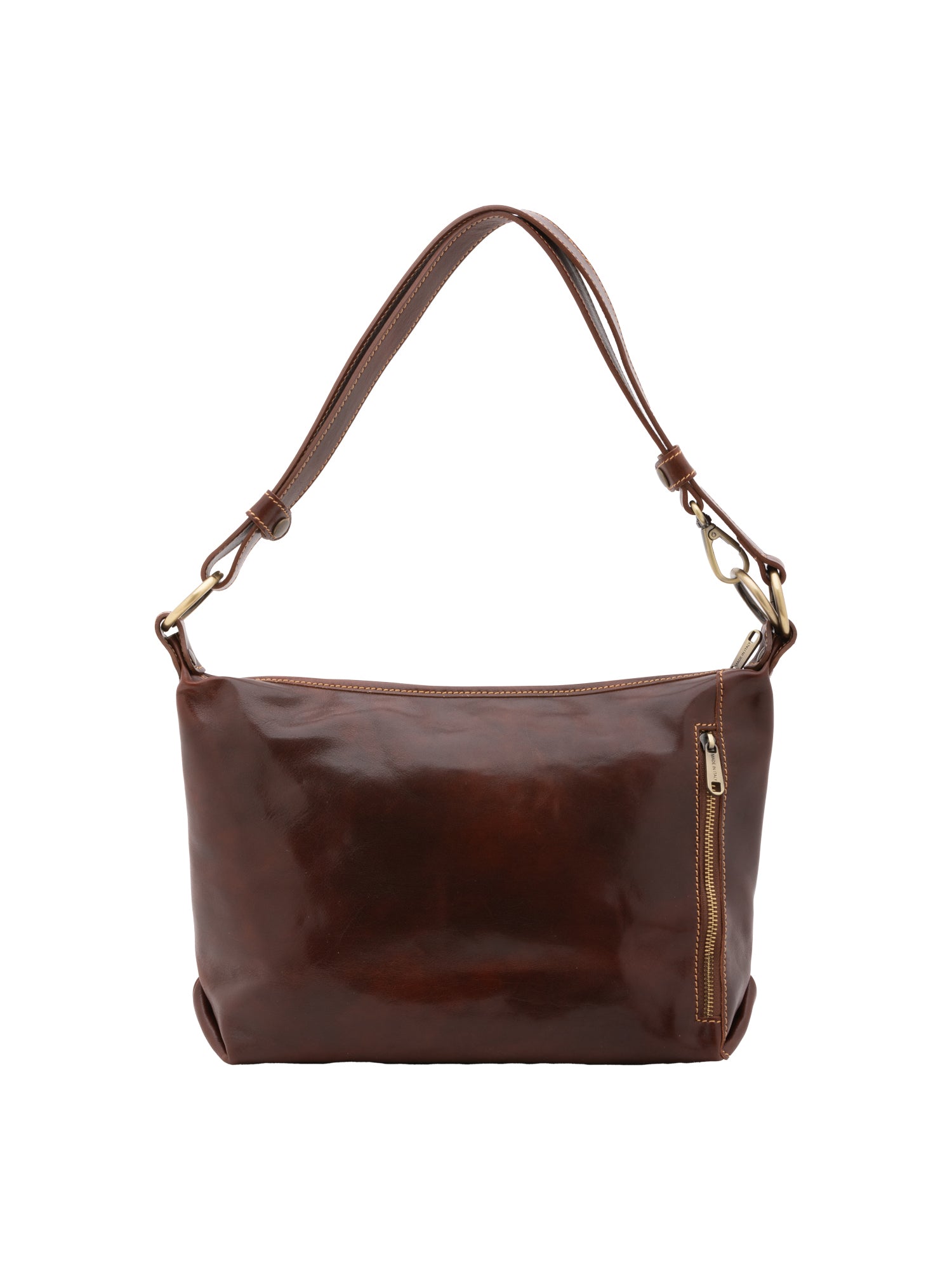 Shoulder Bag I Fratelli Women Genuine leather -Cognac Testa di moro