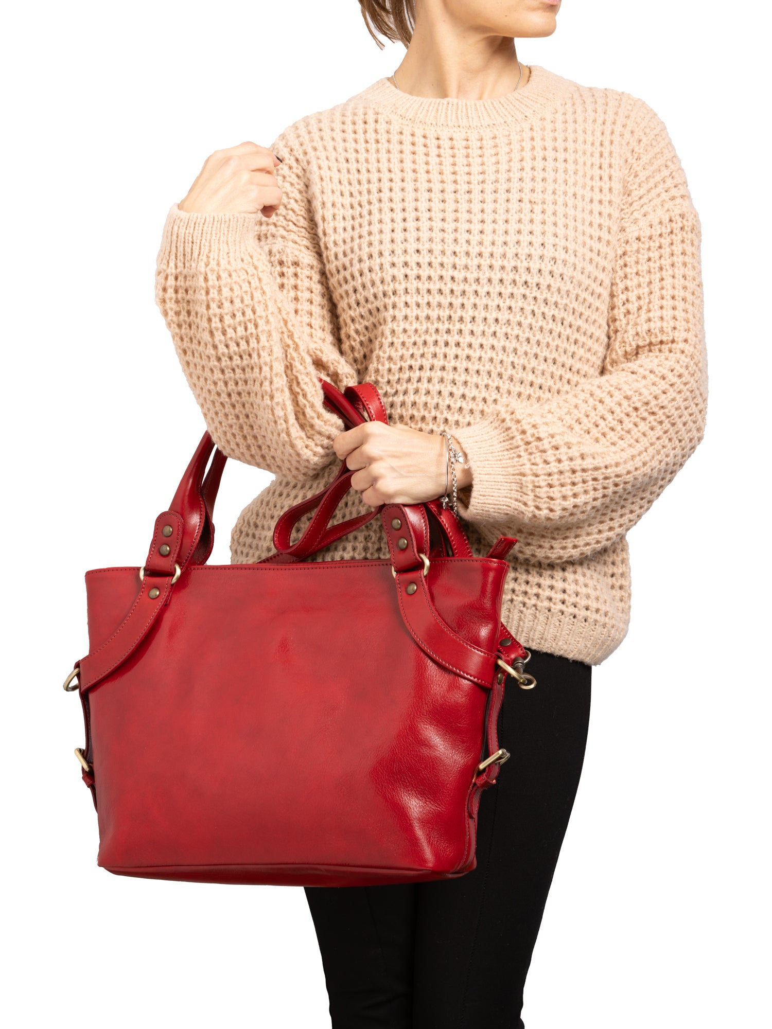 Handbag I Fratelli Women Genuine leather -Rosso Rosso