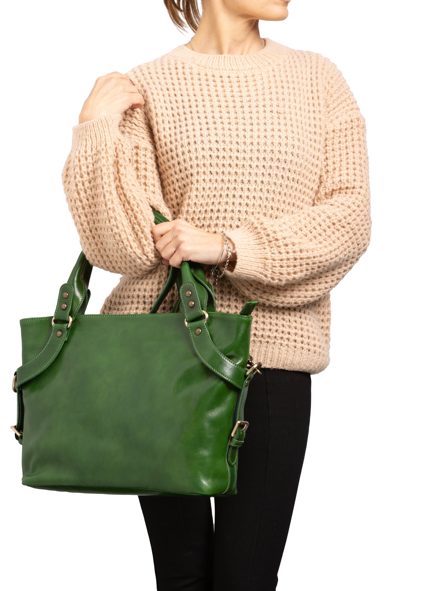 Handbag I Fratelli Women Genuine leather -Rosso Verde