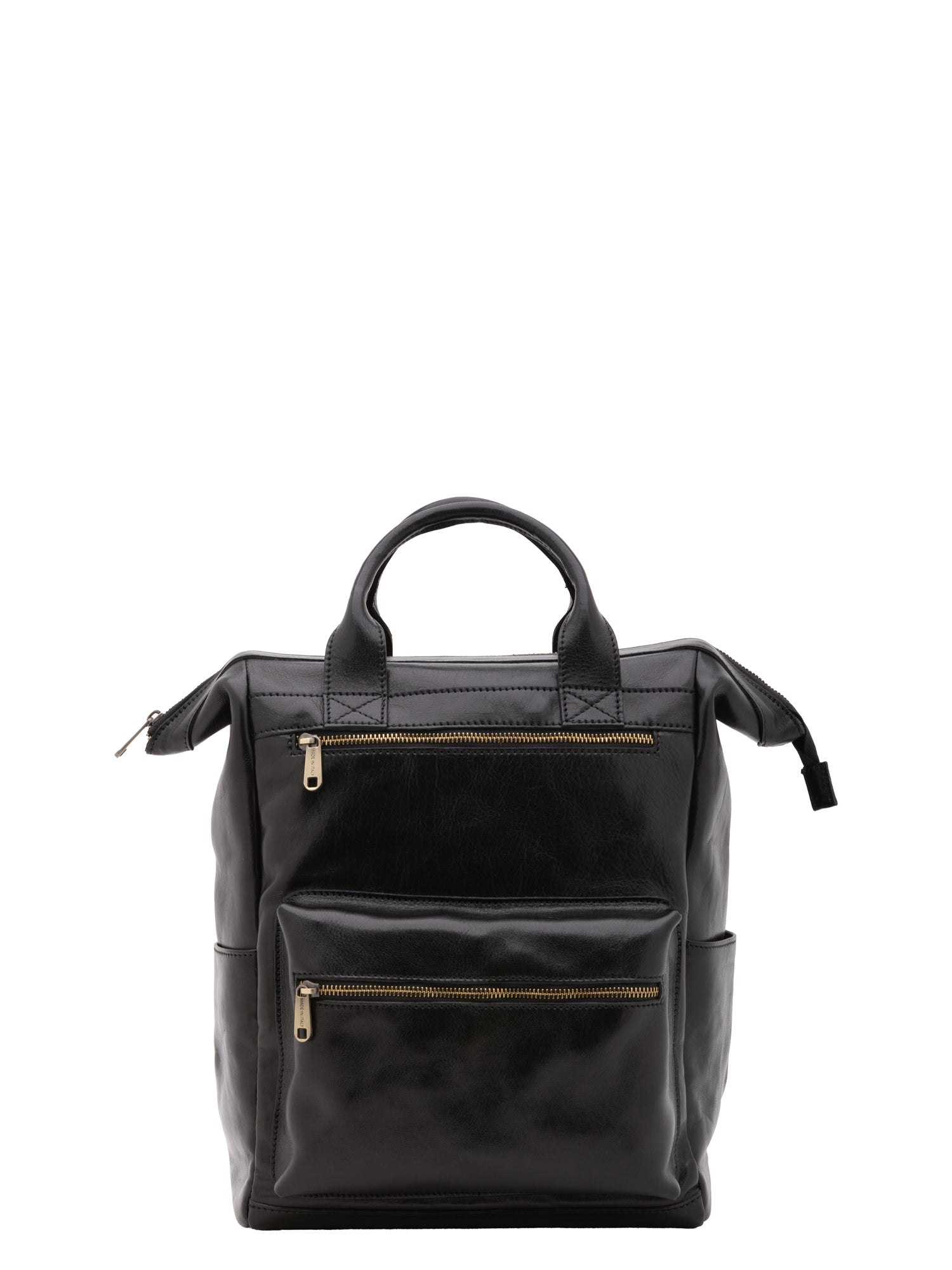 Crossbody bag I Fratelli Men Genuine leather -Cognac Nero