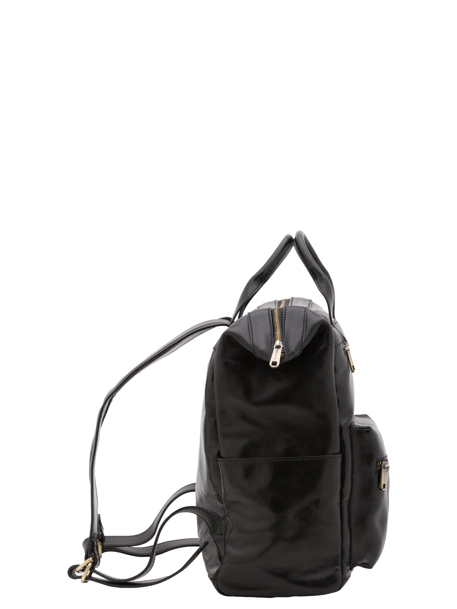 Crossbody bag I Fratelli Men Genuine leather -Cognac Nero