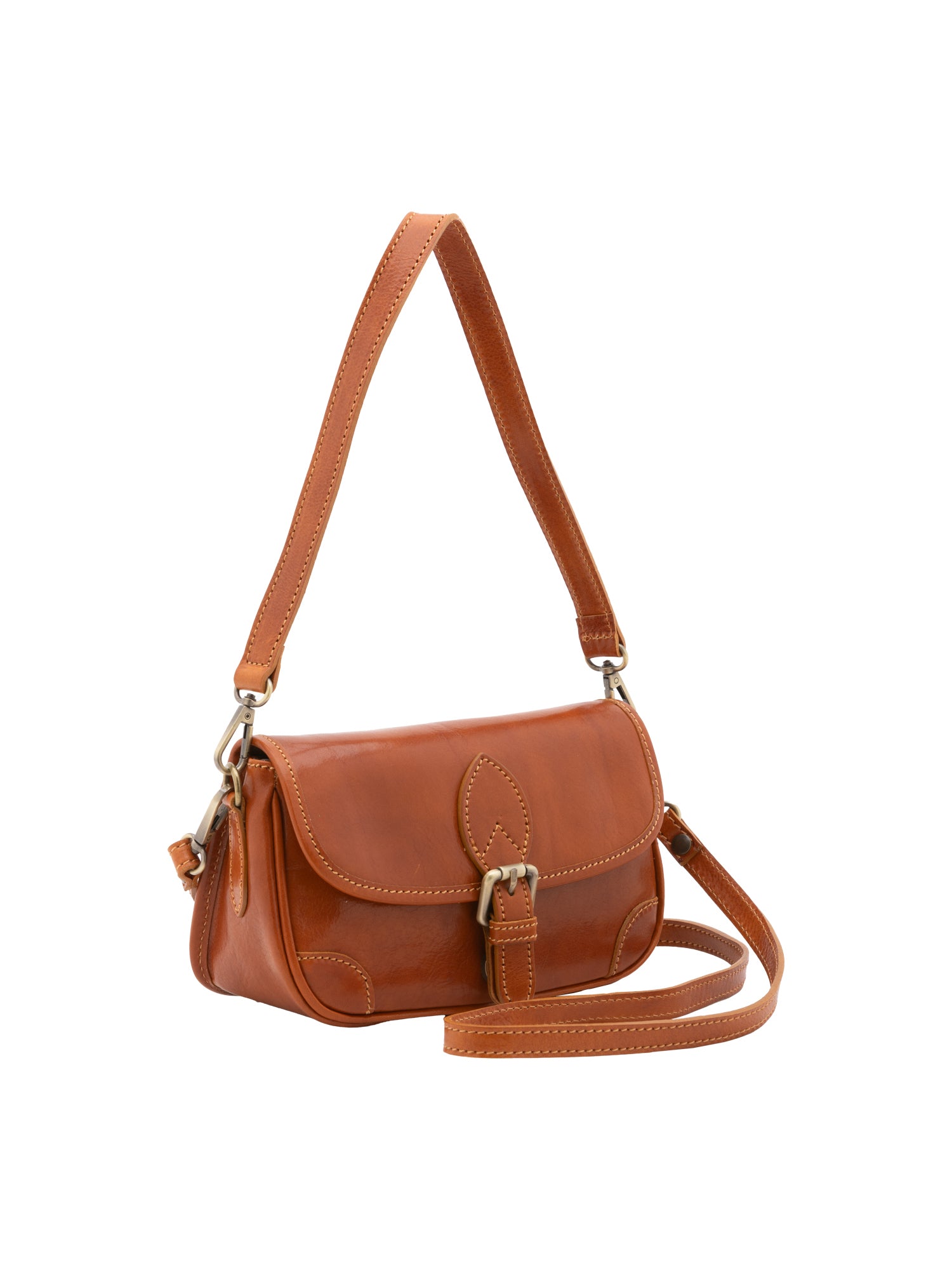 Shoulder Bag I Fratelli Women Genuine leather -Cognac Cognac