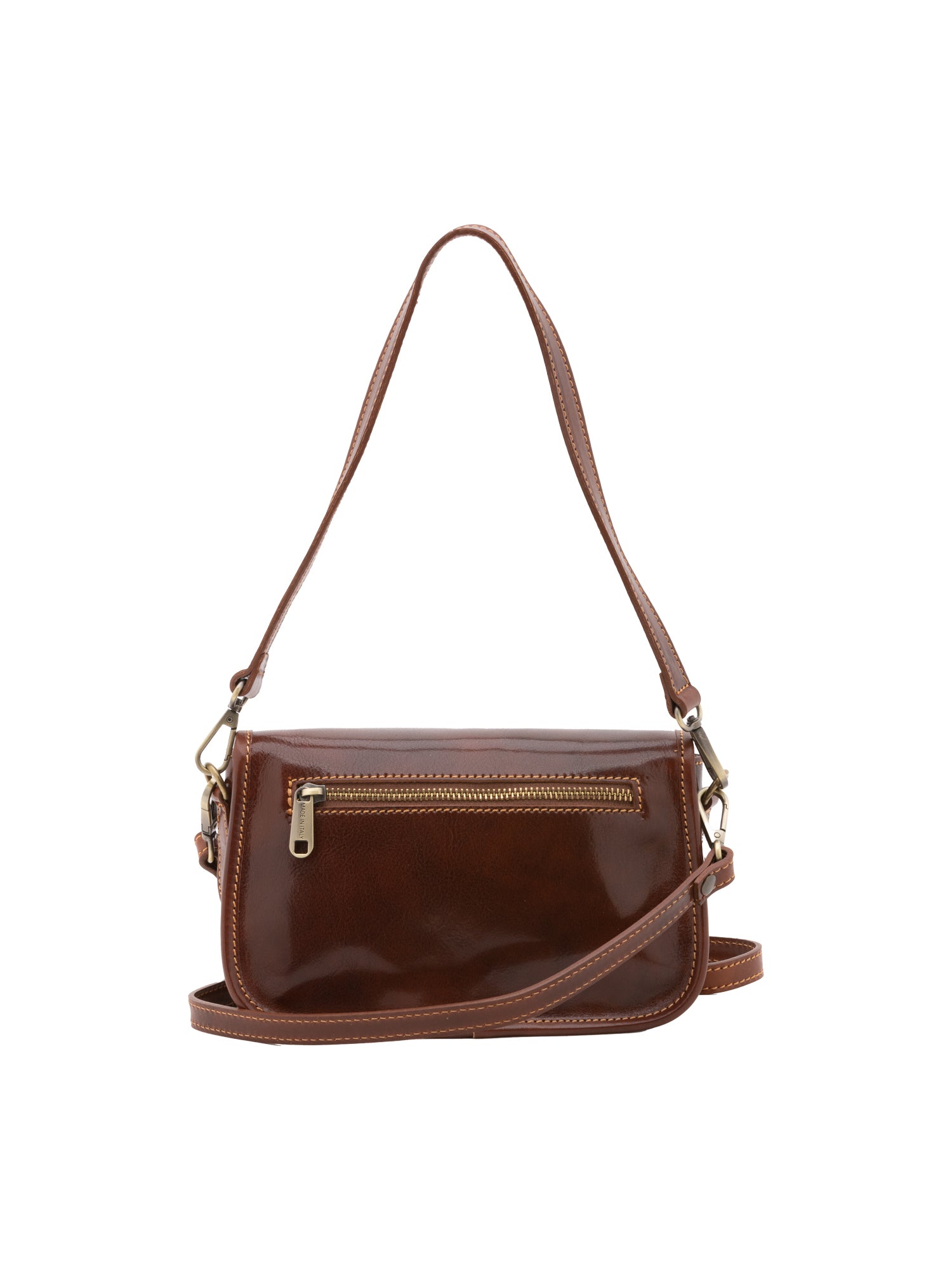 Shoulder Bag I Fratelli Women Genuine leather -Cognac Marrone