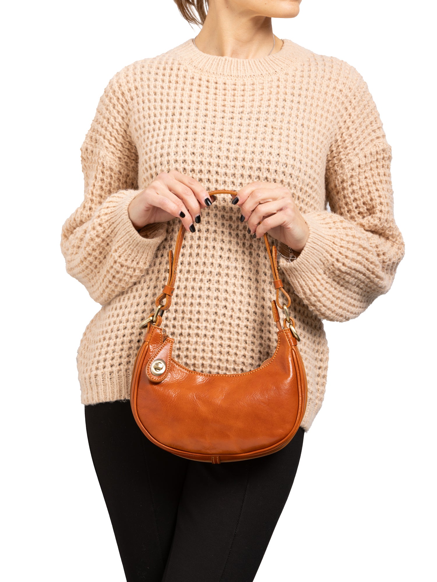 Shoulder Bag I Fratelli Women Genuine leather -Cognac Cognac