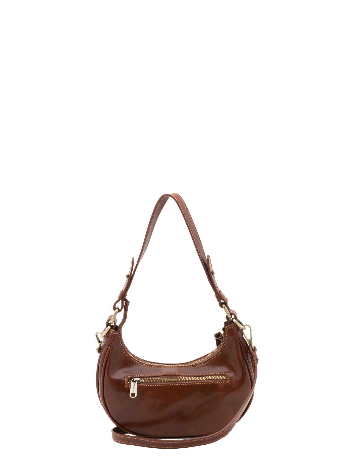 Shoulder Bag I Fratelli Women Genuine leather -Cognac Marrone