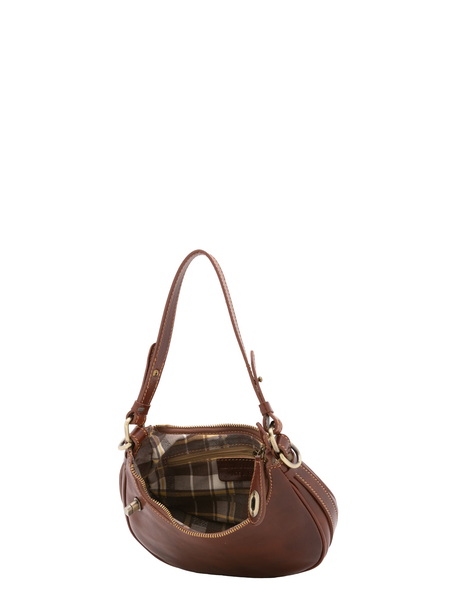 Shoulder Bag I Fratelli Women Genuine leather -Cognac Marrone