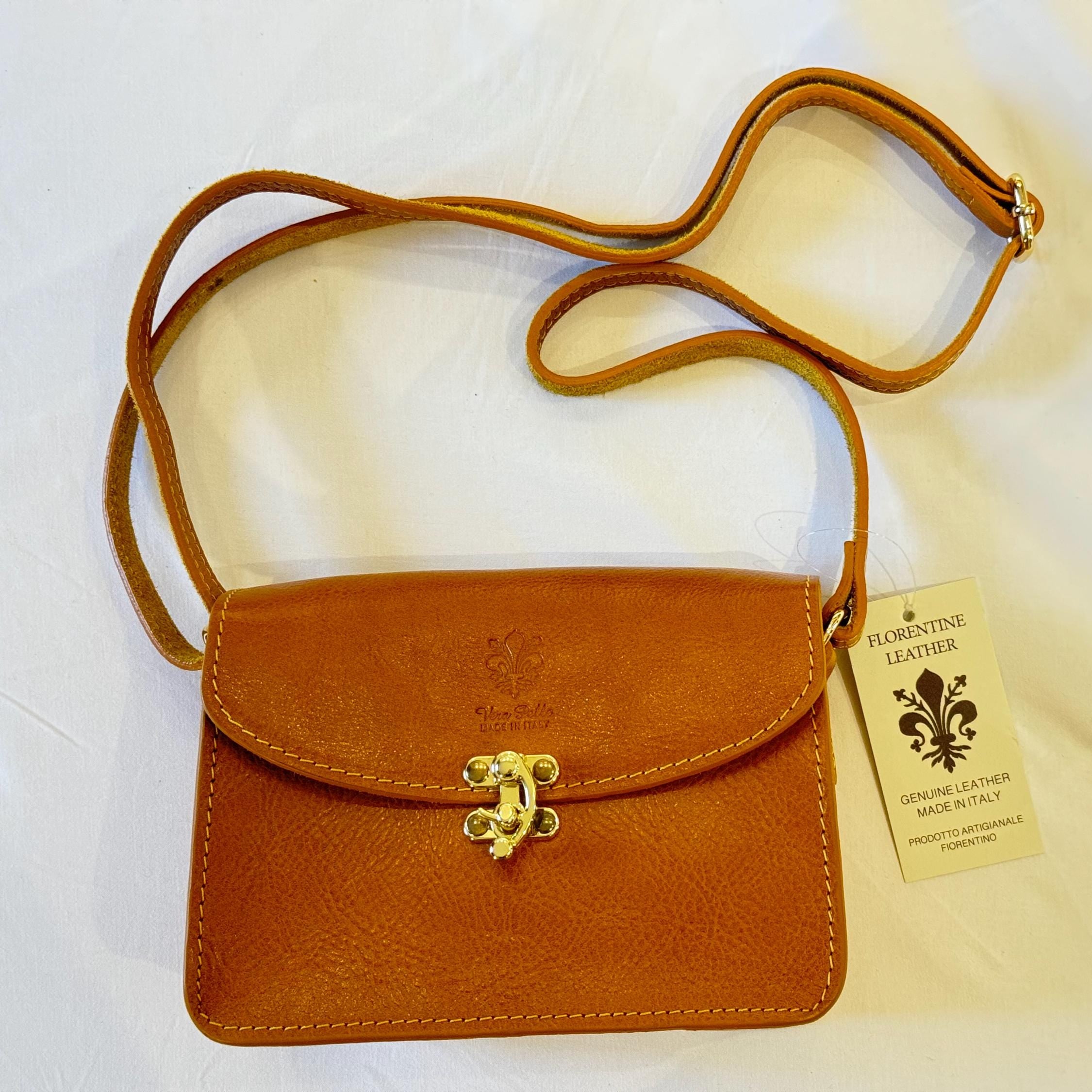 Handcrafted Italian Leather Tan Purse