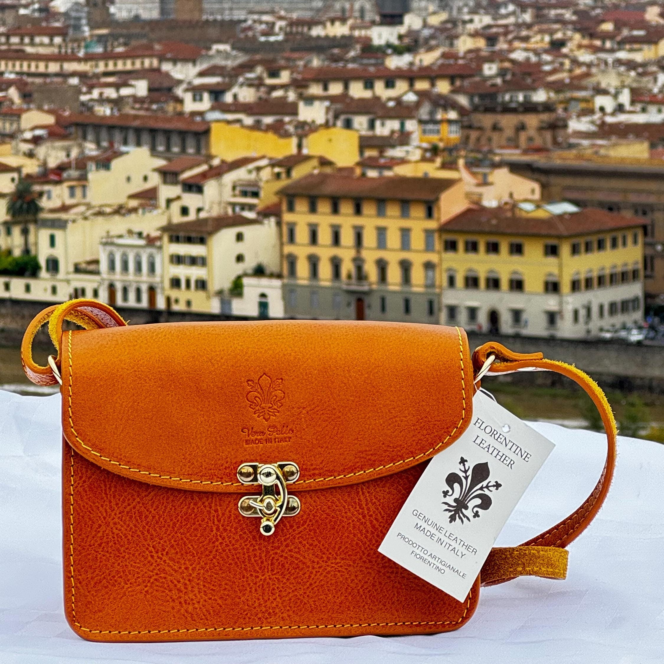 Handcrafted Italian Leather Tan Purse