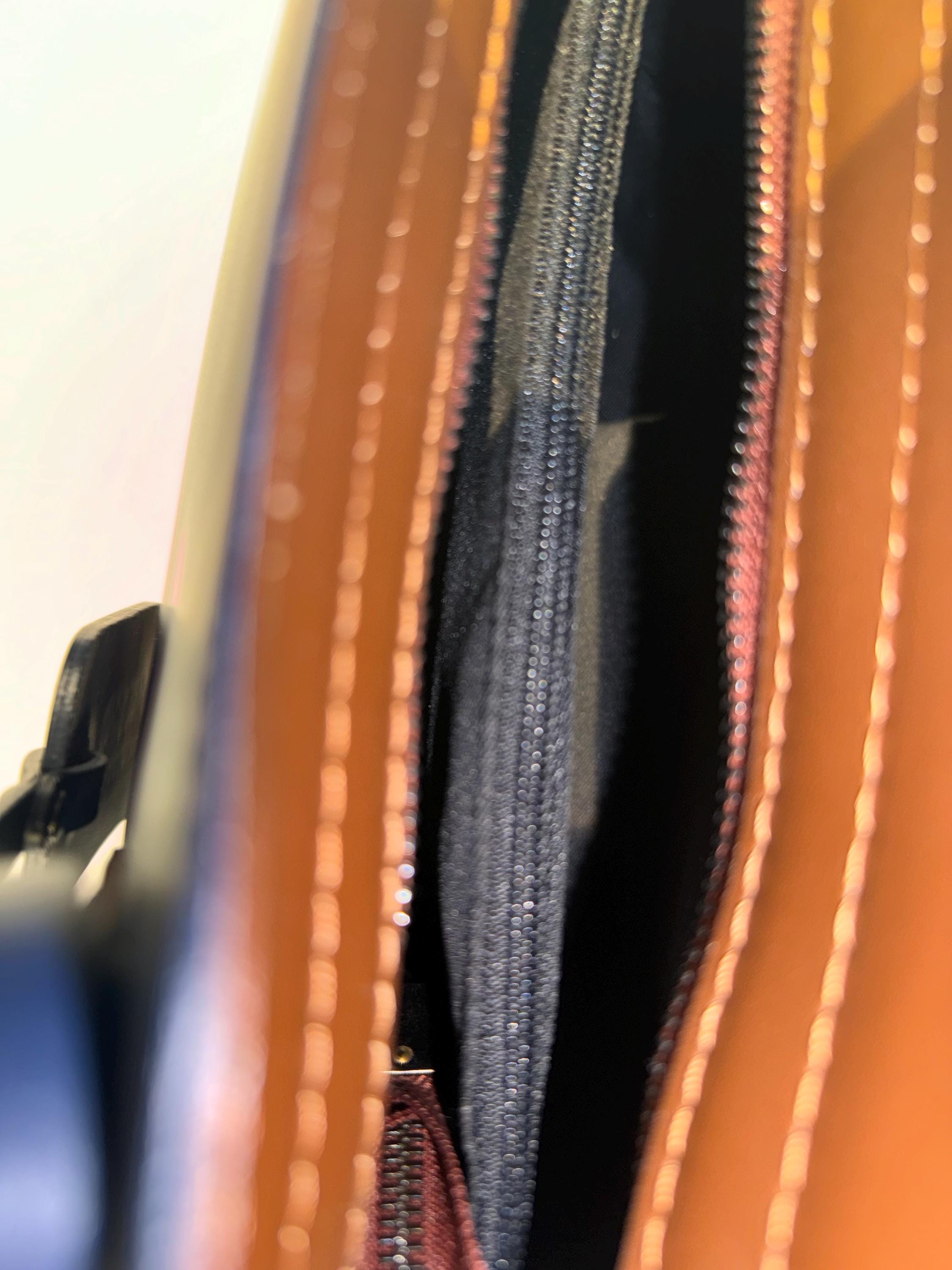 Elegant Italian Leather Handbag | Navy Blue Tote with Brown Handles - Chic Style from Florence