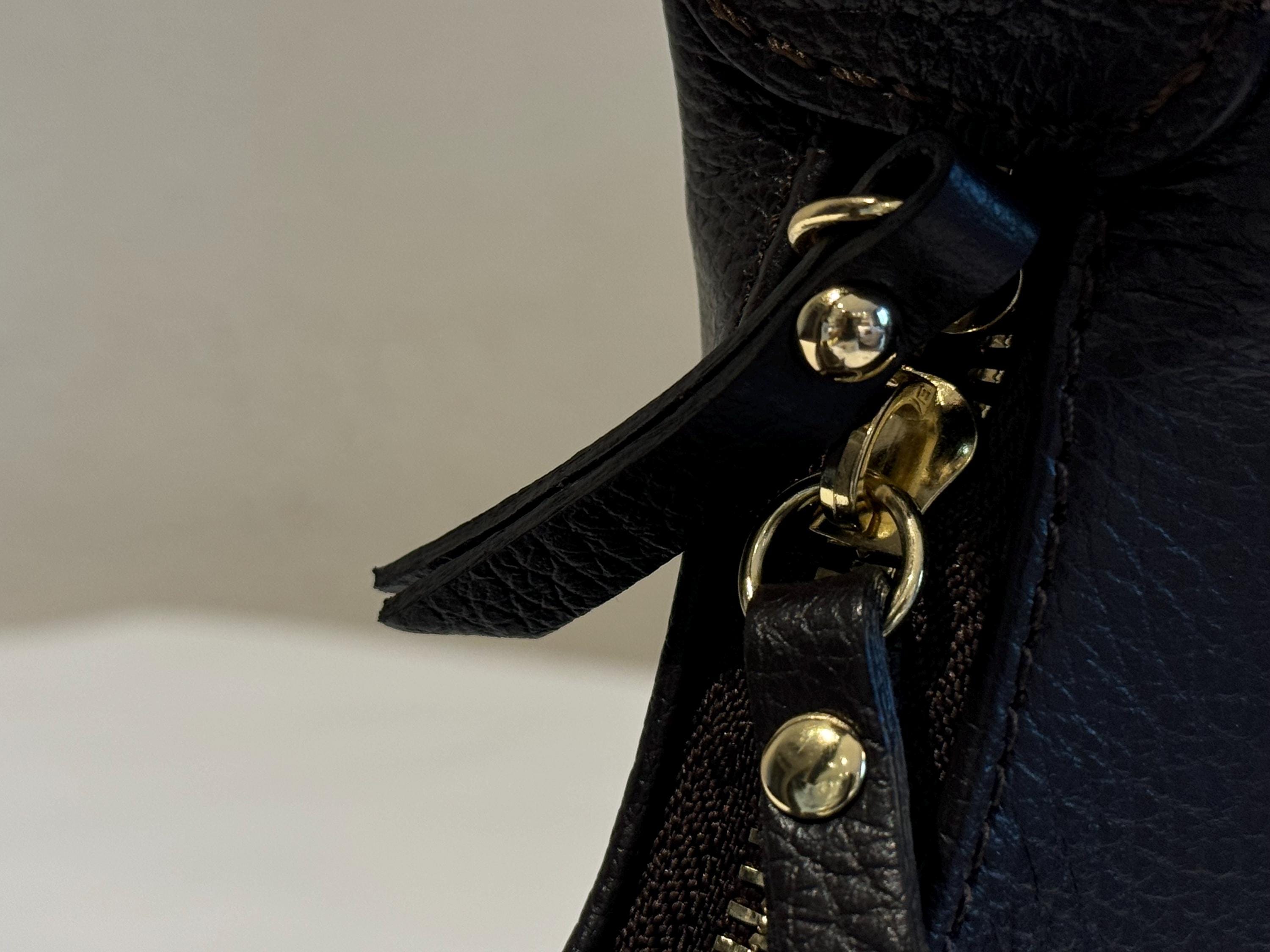 Italian Handmade Leather Bag for Women | Elegant Black Crescent Shoulder Bag from Florence | Gold Hardware | Made in Italy