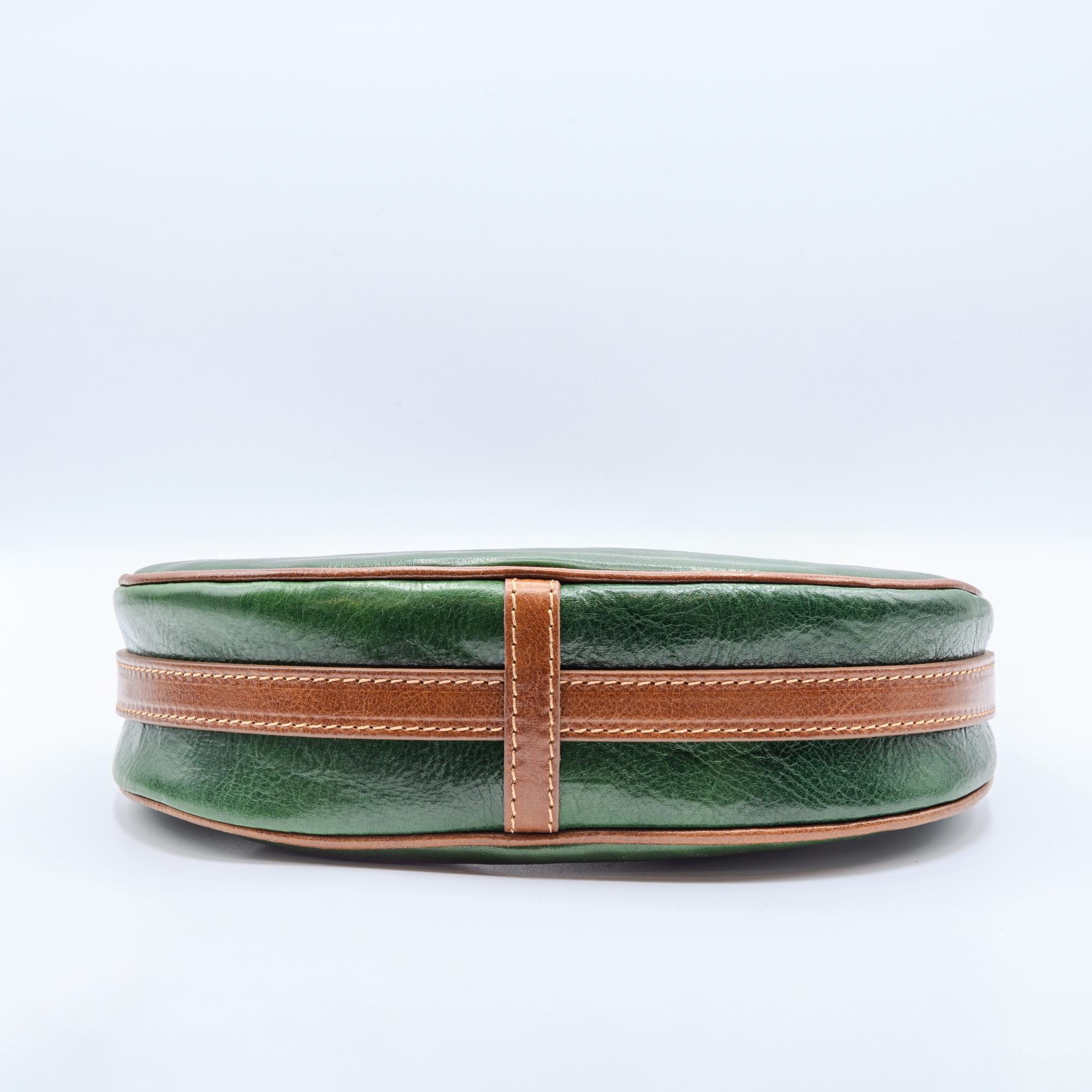 Italian Handmade Leather Bags For Women | Elegant Green Crossbody Bag From Florence, Made in Italy