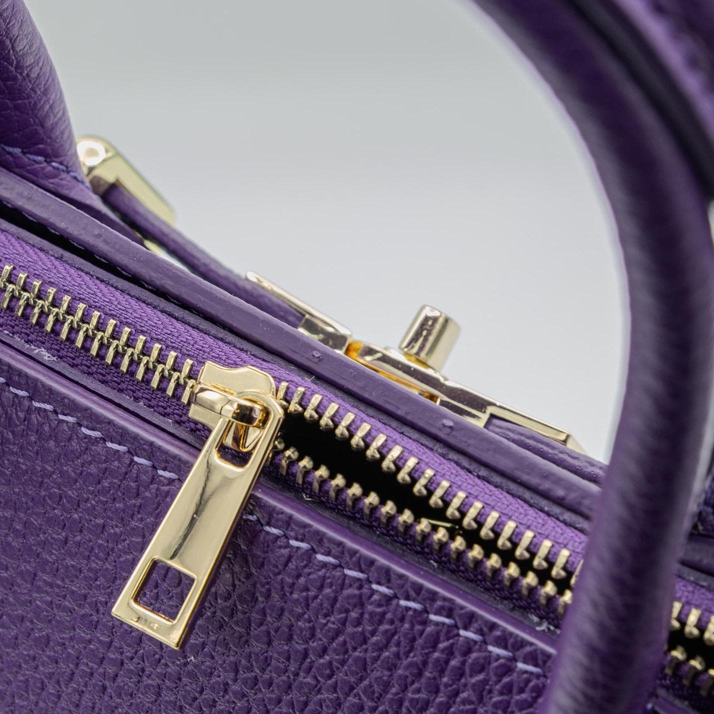 Italian Handmade Leather Bag For Women | Elegant Leather Tote Bag From Florence,Purple Bag, Made in Italy