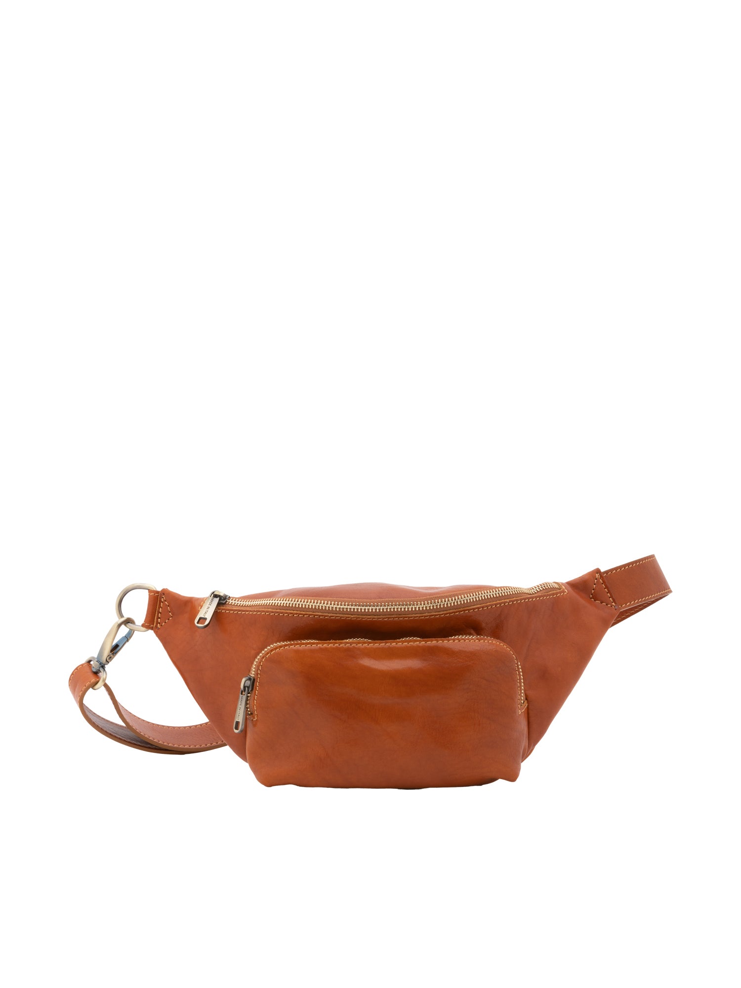 Belt bag I Fratelli Men Genuine leather -Rosso Cognac