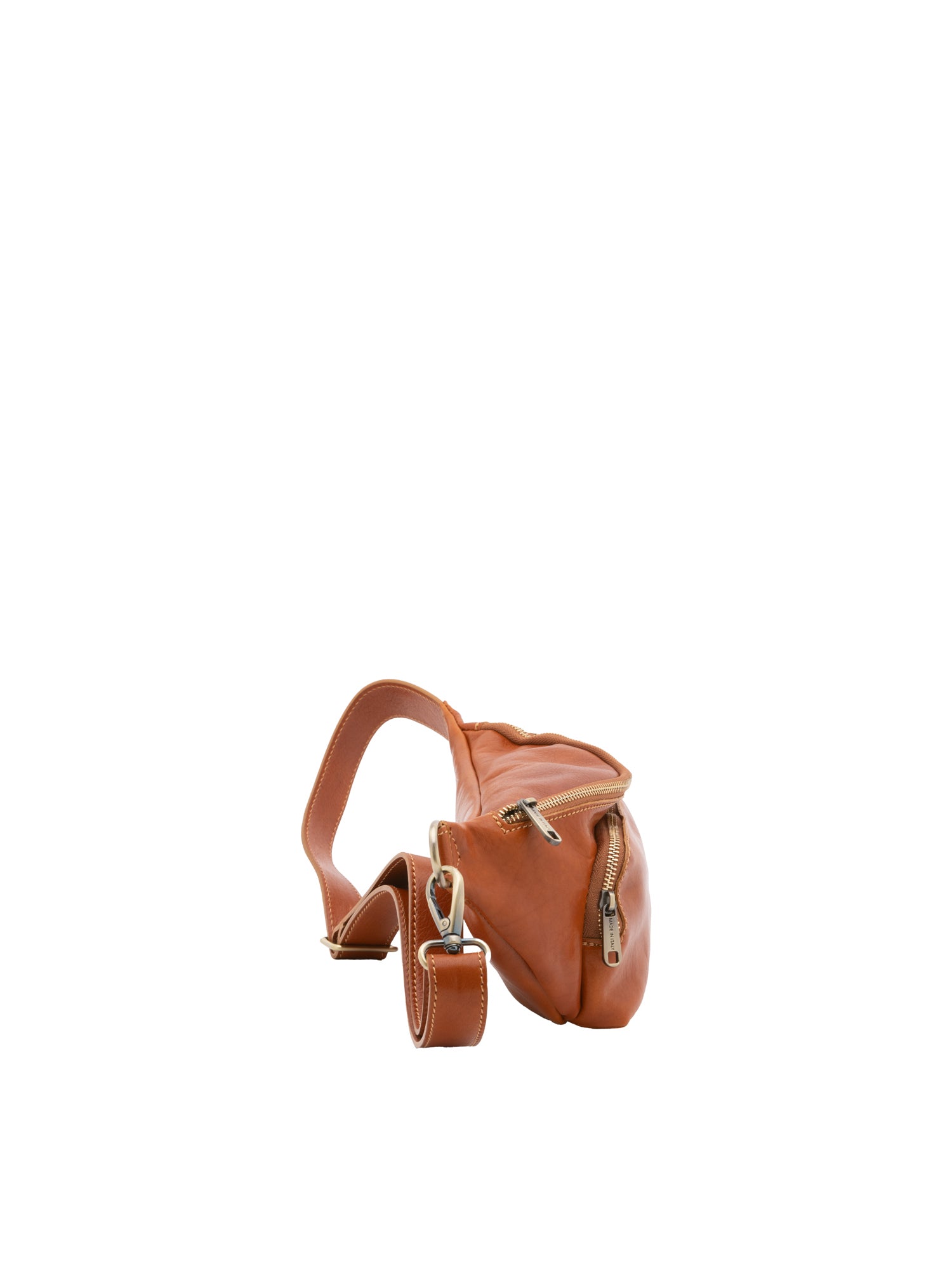 Belt bag I Fratelli Men Genuine leather -Rosso Cognac