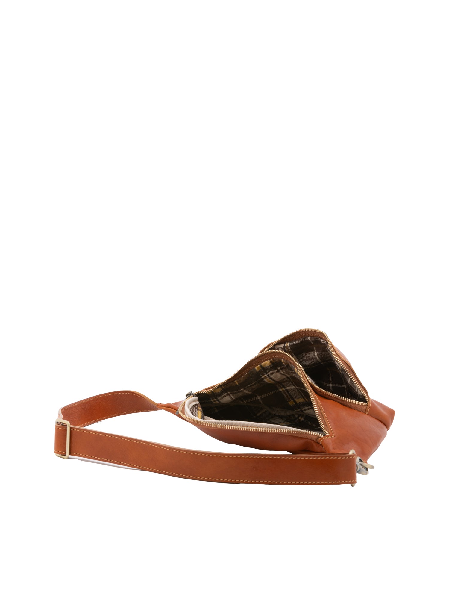 Belt bag I Fratelli Men Genuine leather -Rosso Cognac