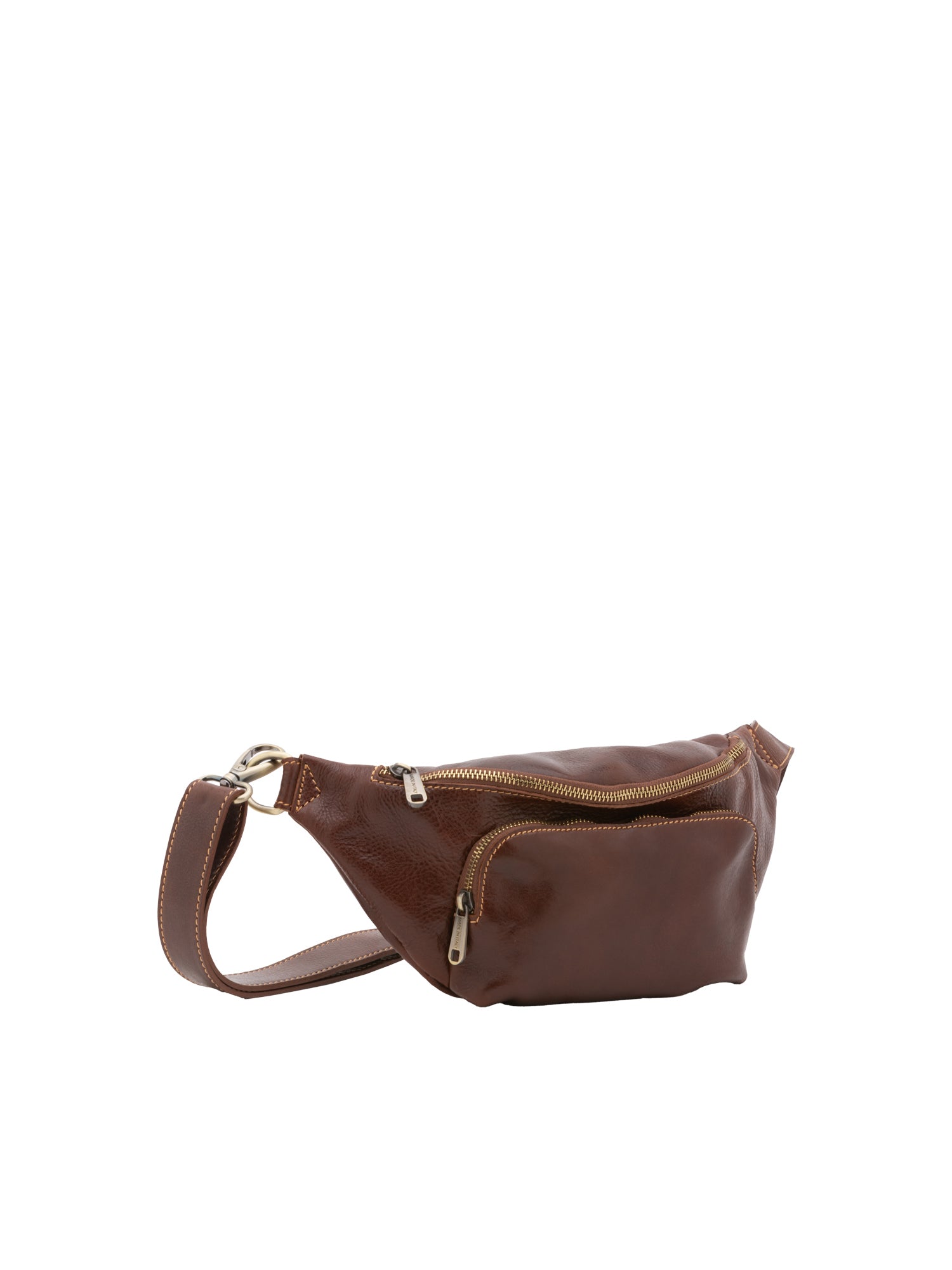 Belt bag I Fratelli Men Genuine leather -Rosso Marrone