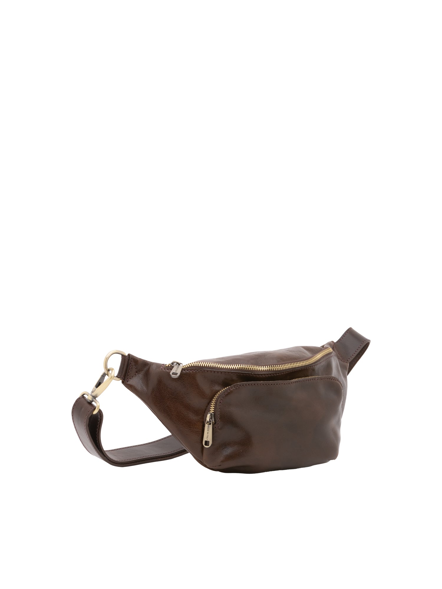 Belt bag I Fratelli Men Genuine leather -Rosso Fango