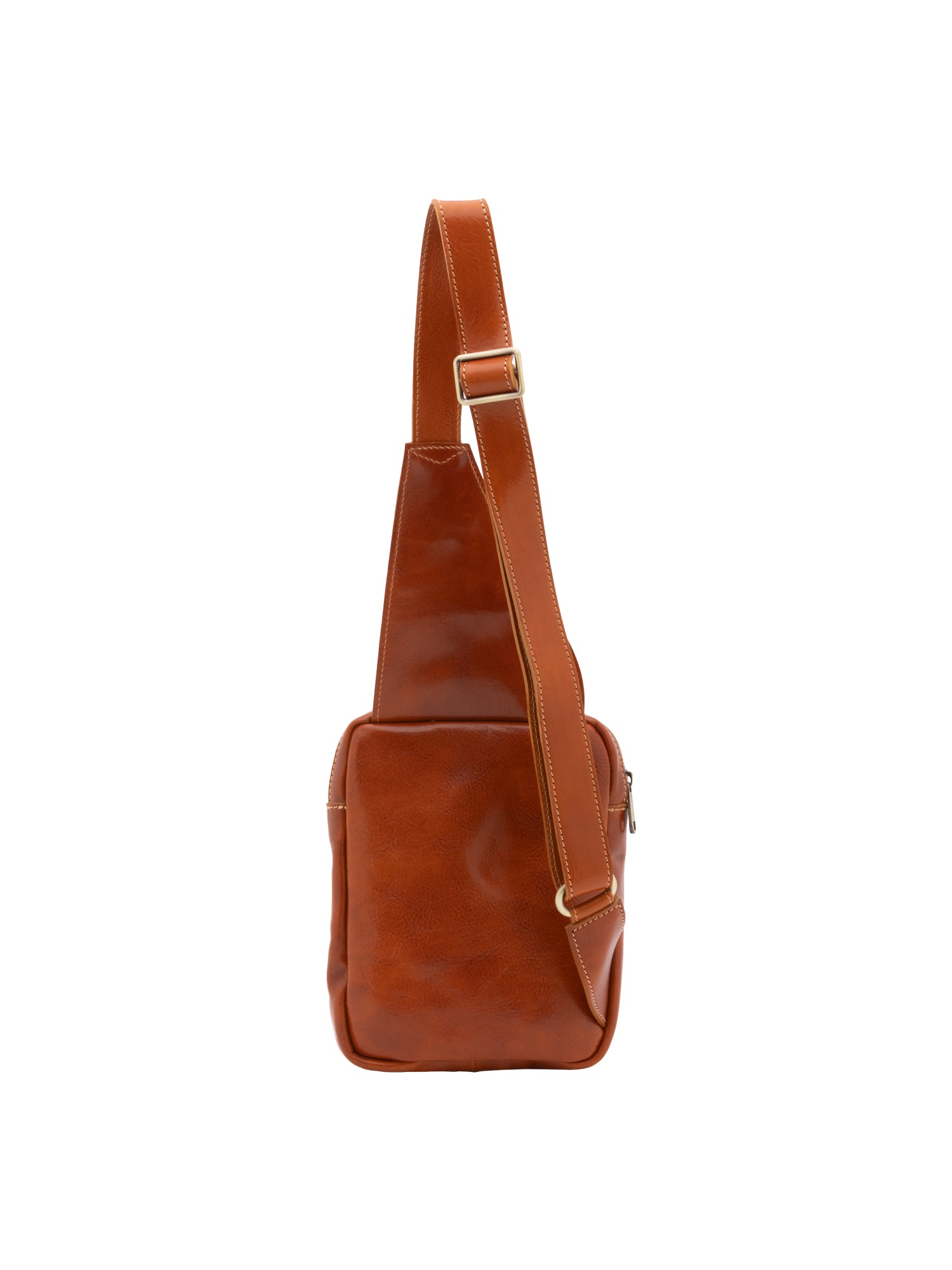 Crossbody bag I Fratelli Men Genuine leather -Marrone Cognac