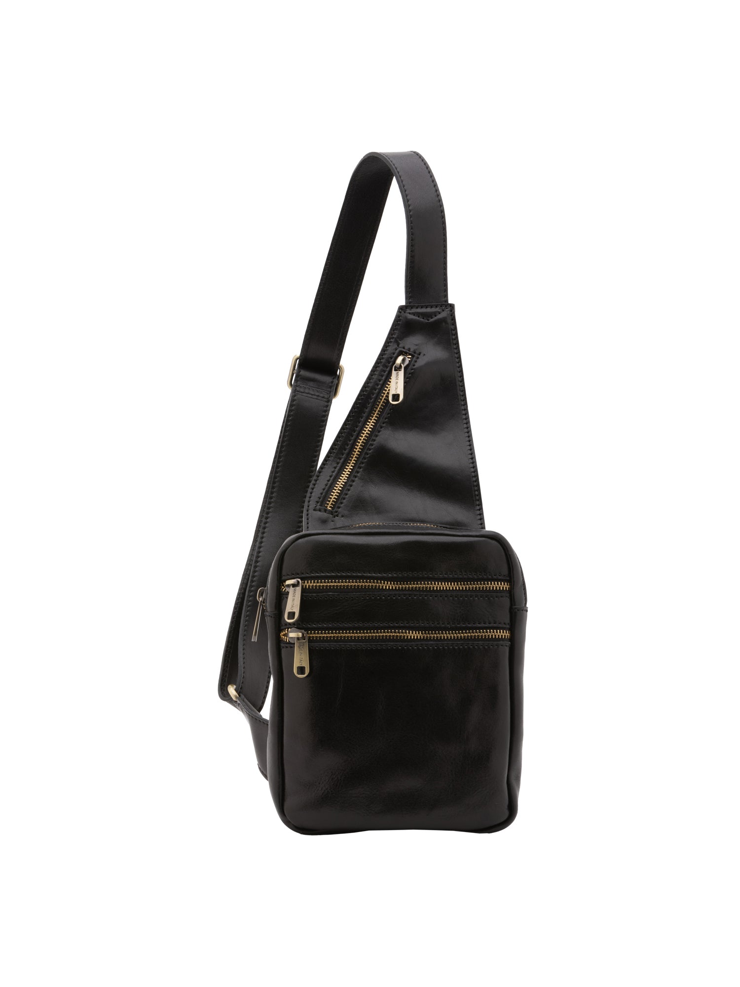 Crossbody bag I Fratelli Men Genuine leather -Marrone Nero