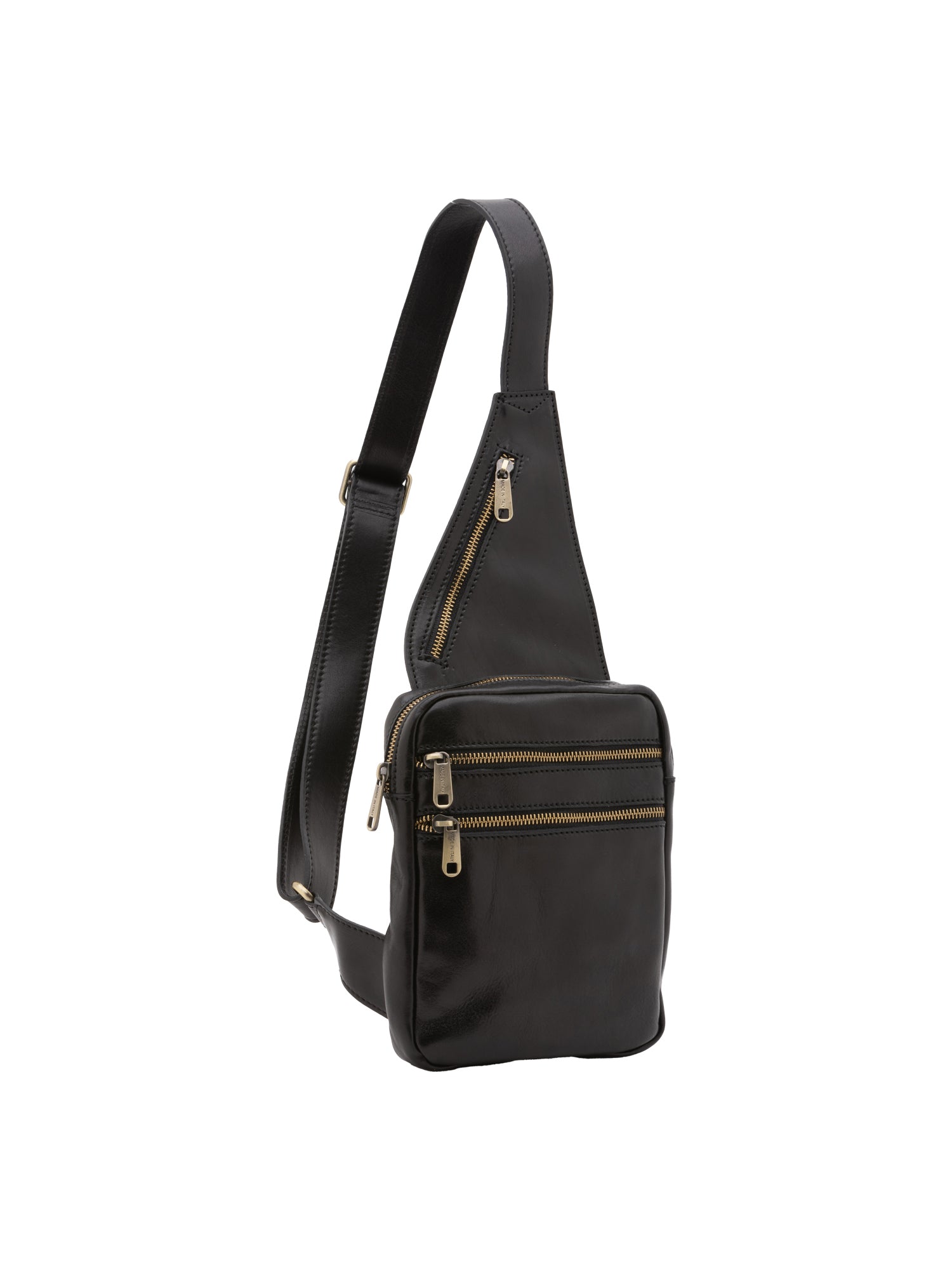 Crossbody bag I Fratelli Men Genuine leather -Marrone Nero