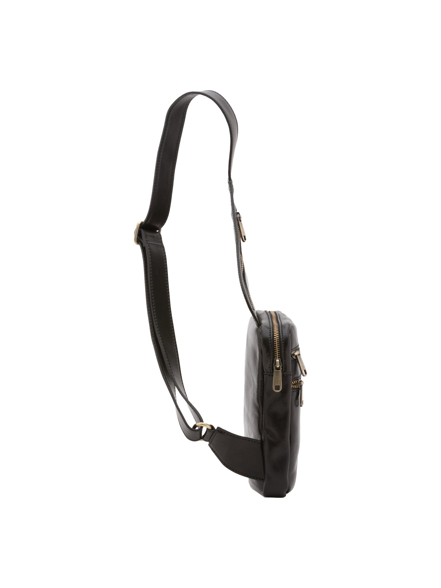 Crossbody bag I Fratelli Men Genuine leather -Marrone Nero