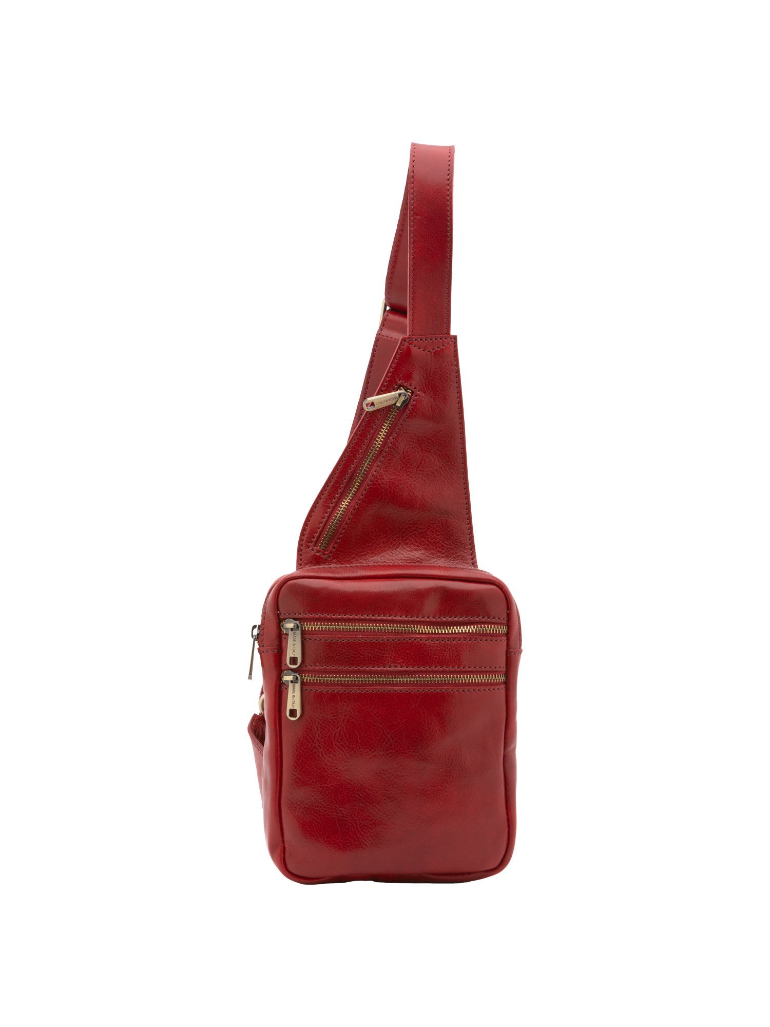 Crossbody bag I Fratelli Men Genuine leather -Marrone Rosso