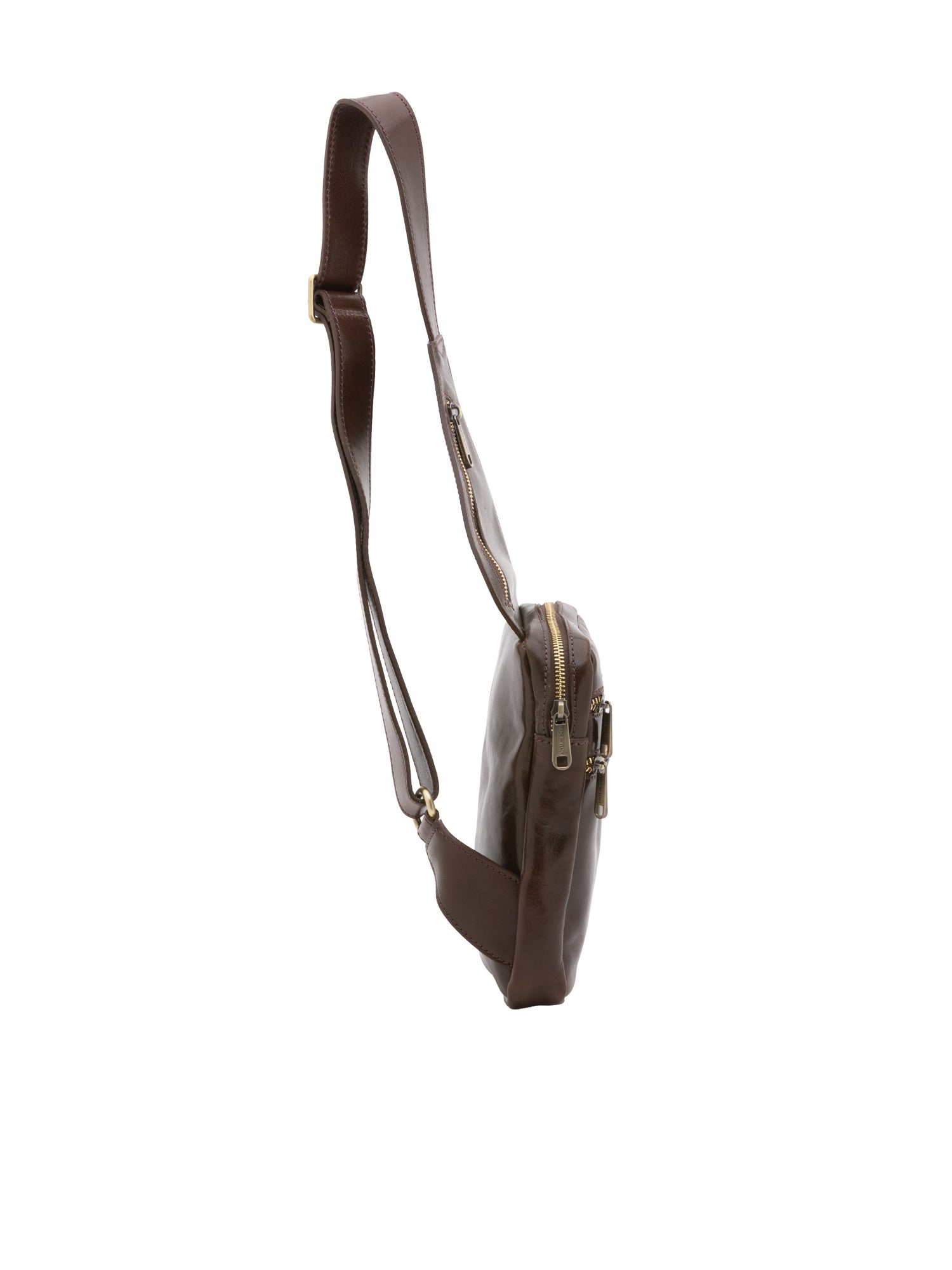 Crossbody bag I Fratelli Men Genuine leather -Marrone Testa di moro