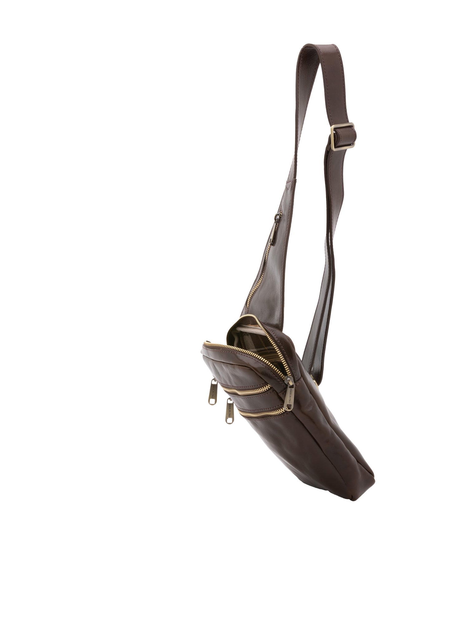 Crossbody bag I Fratelli Men Genuine leather -Marrone Testa di moro
