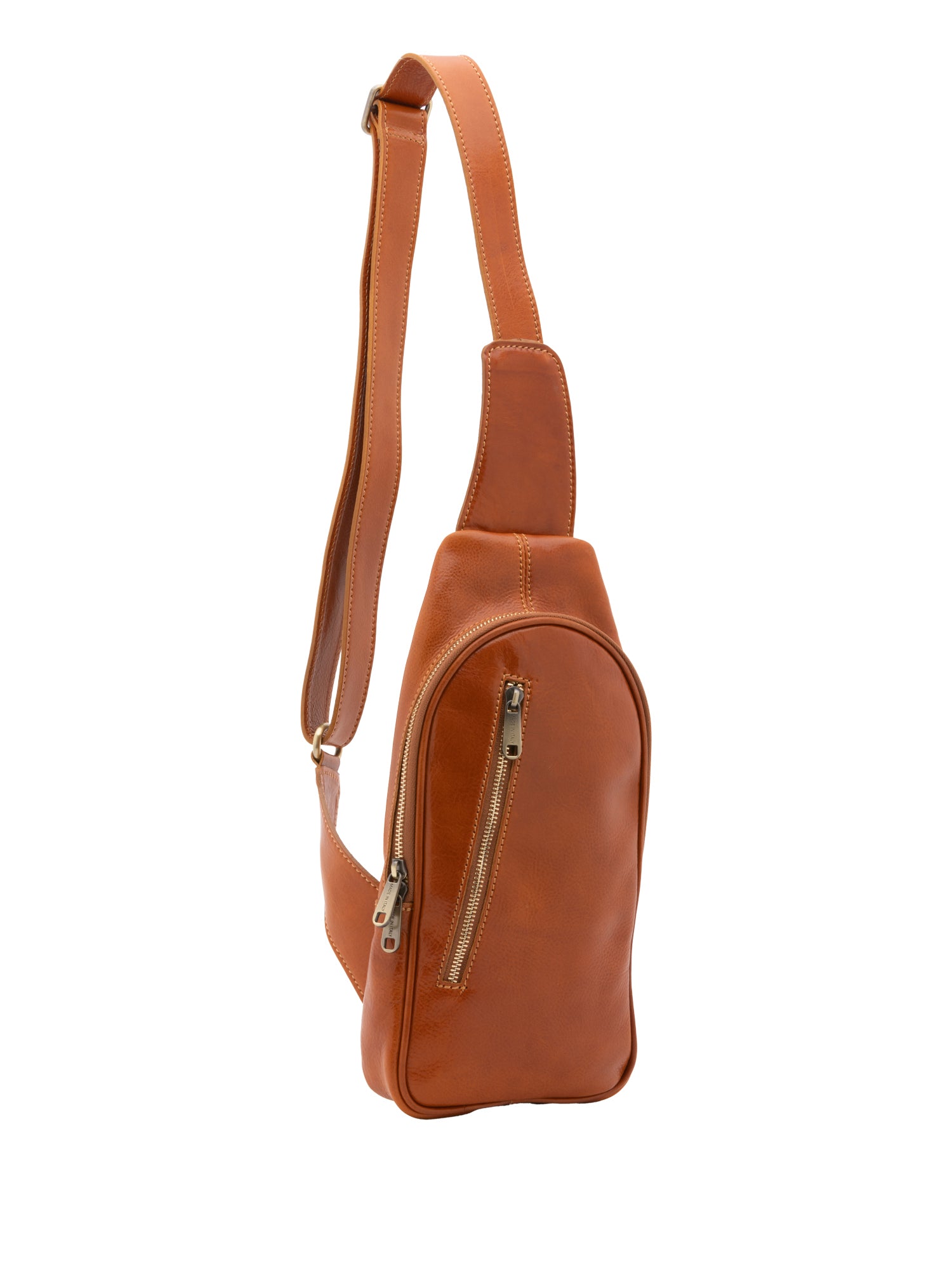 Crossbody bag I Fratelli Men Genuine leather -Tmoro Cognac