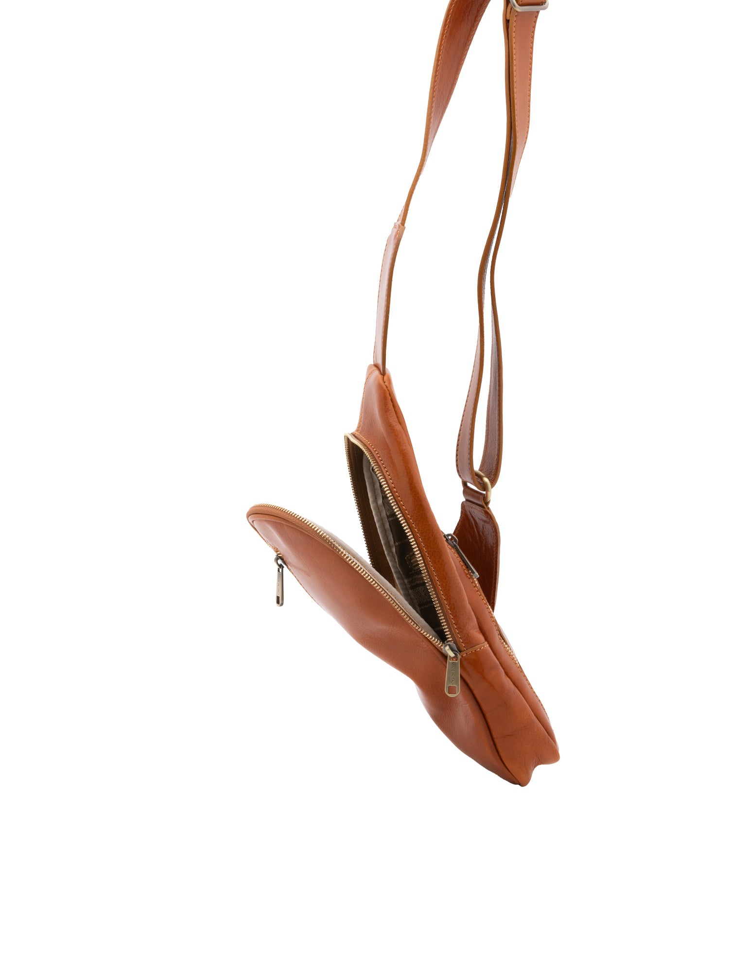 Crossbody bag I Fratelli Men Genuine leather -Tmoro Cognac