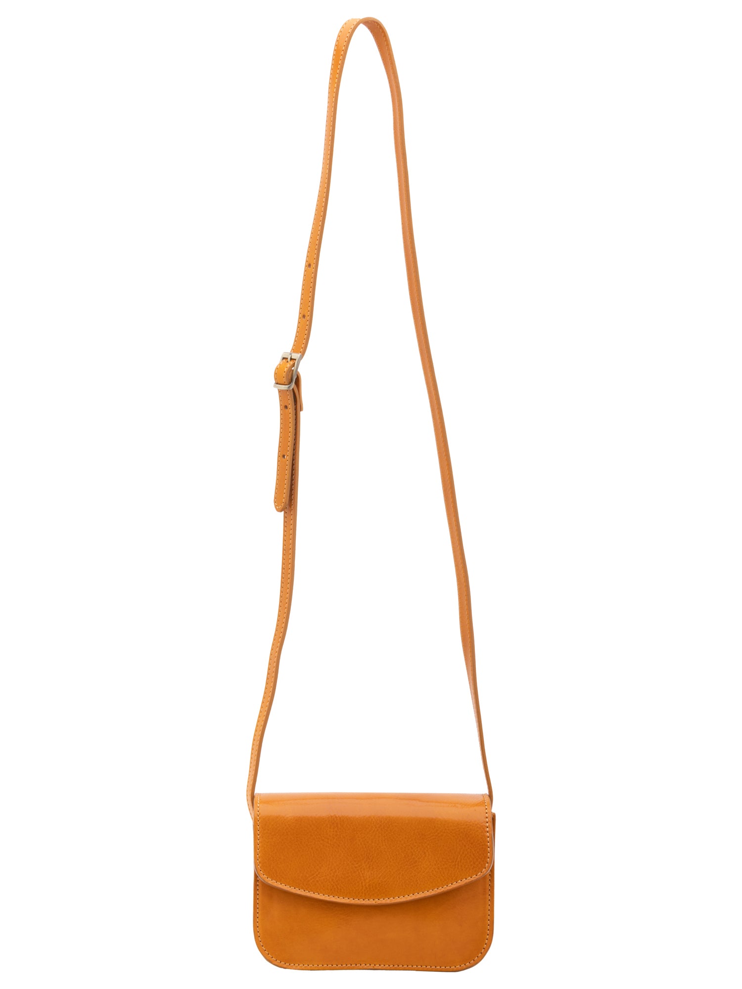Crossbody bag I Fratelli Women Genuine leather -Rosso Giallo