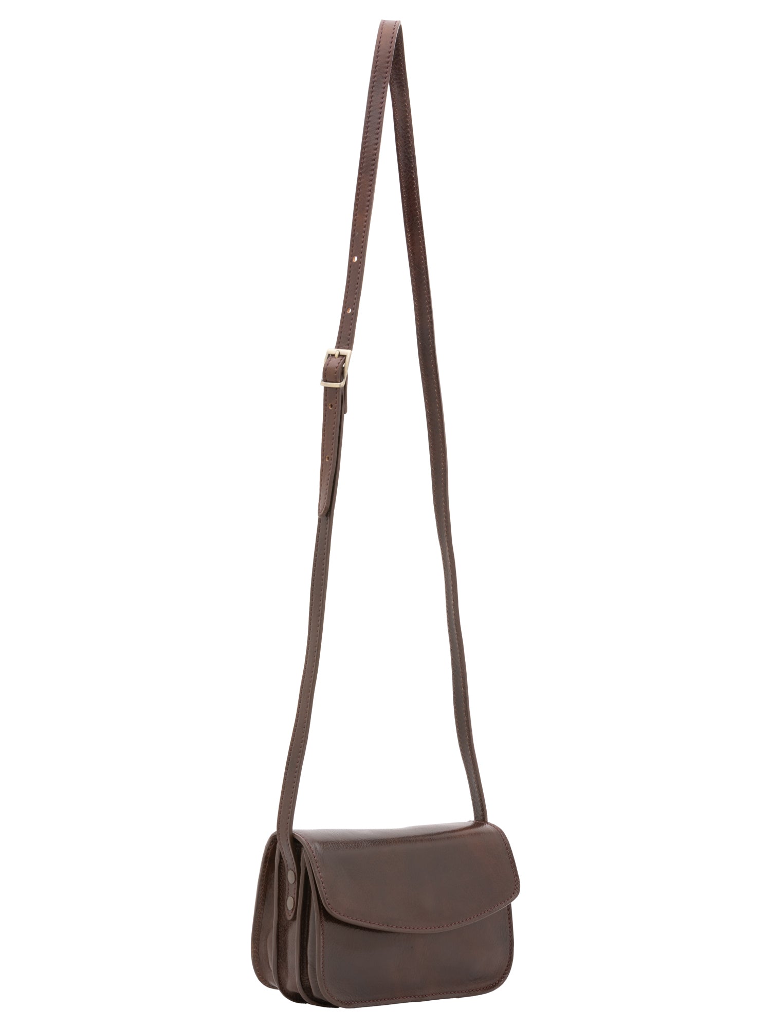 Crossbody bag I Fratelli Women Genuine leather -Rosso Testa di moro