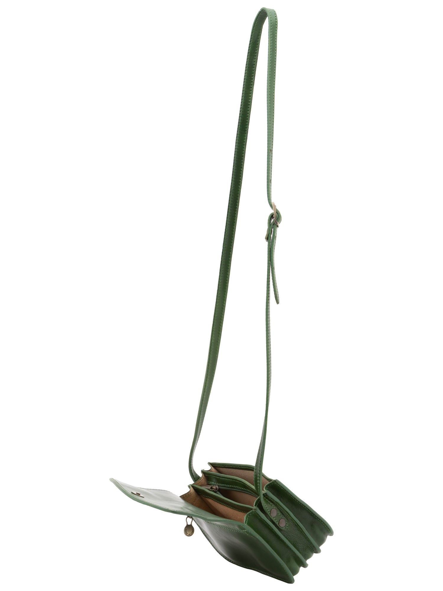 Crossbody bag I Fratelli Women Genuine leather -Rosso Verde