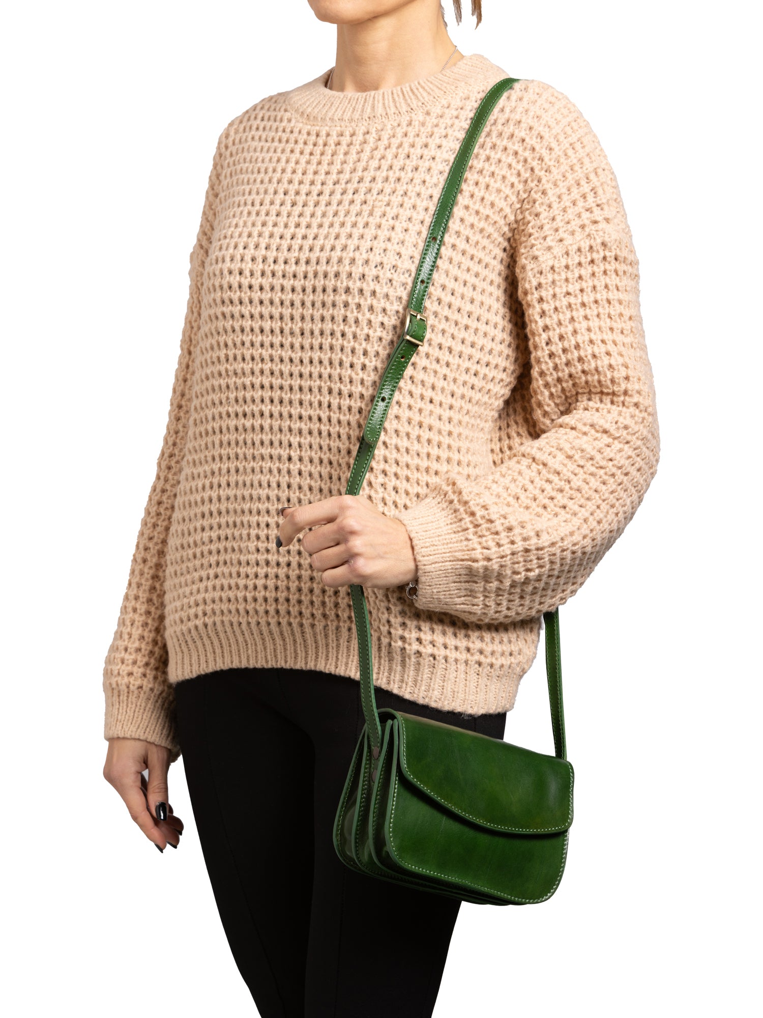 Crossbody bag I Fratelli Women Genuine leather -Rosso Verde