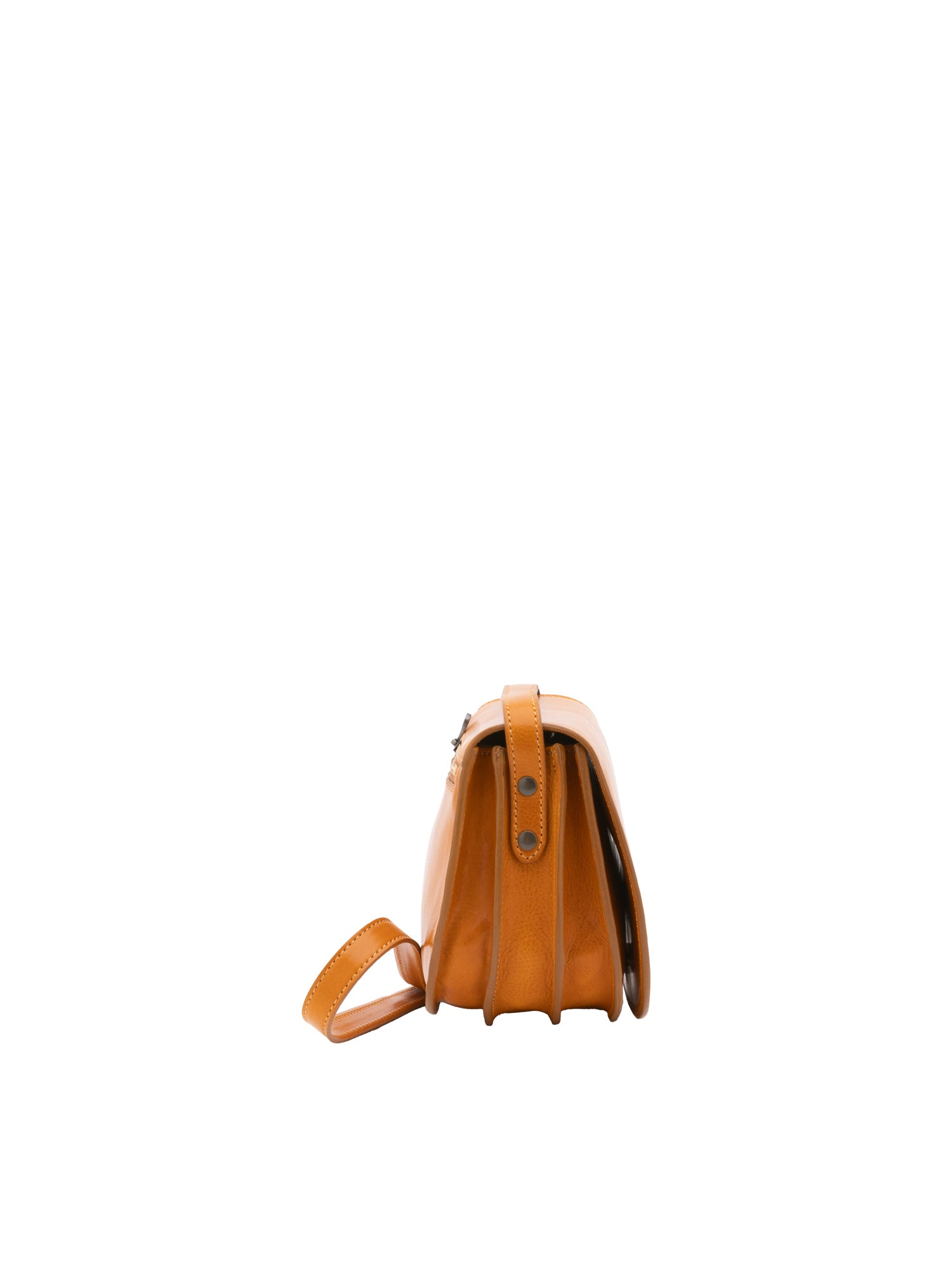 Crossbody bag I Fratelli Women Genuine leather -Rosso Giallo