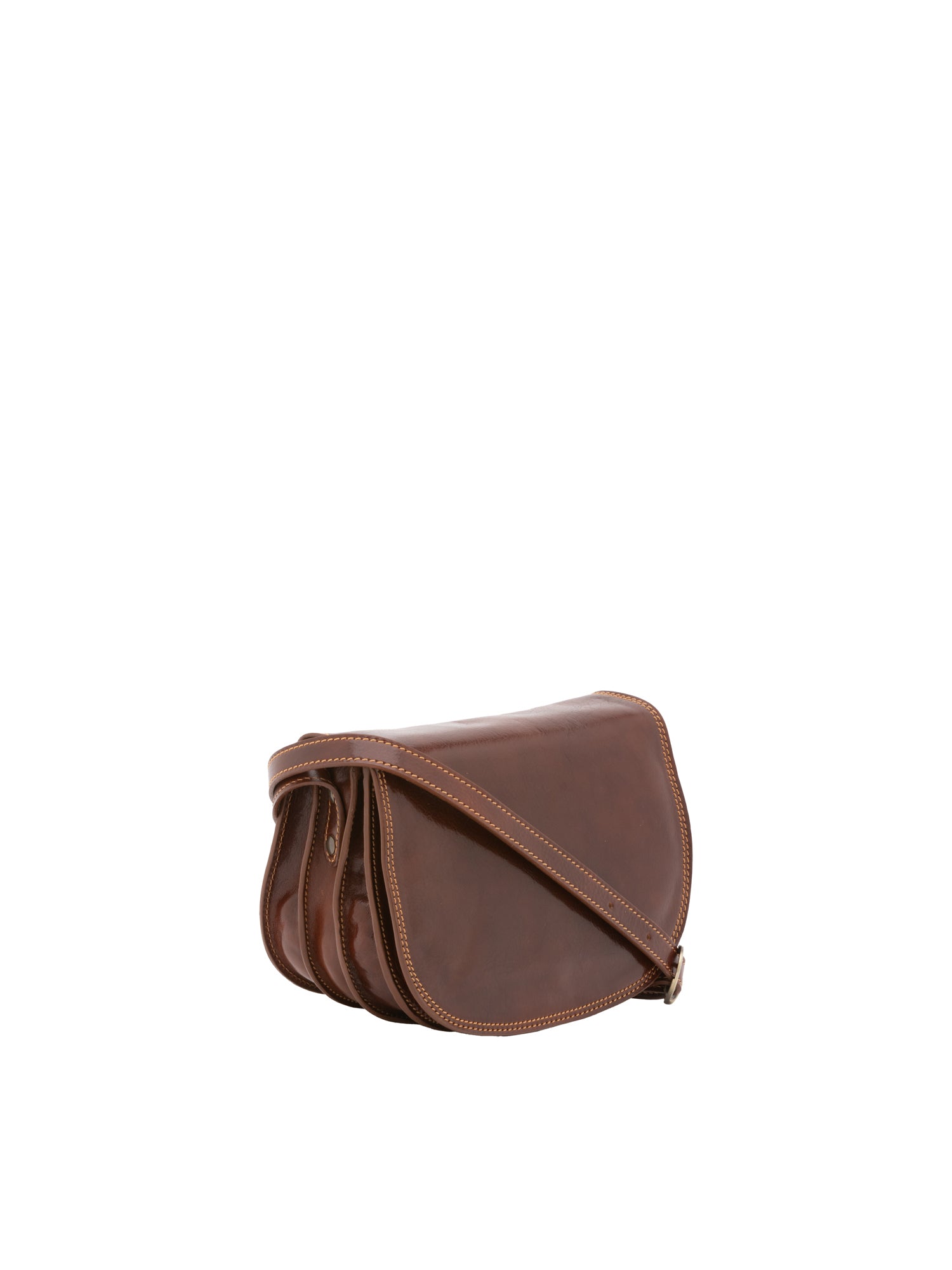 Crossbody bag I Fratelli Women Genuine leather -Rosso Marrone